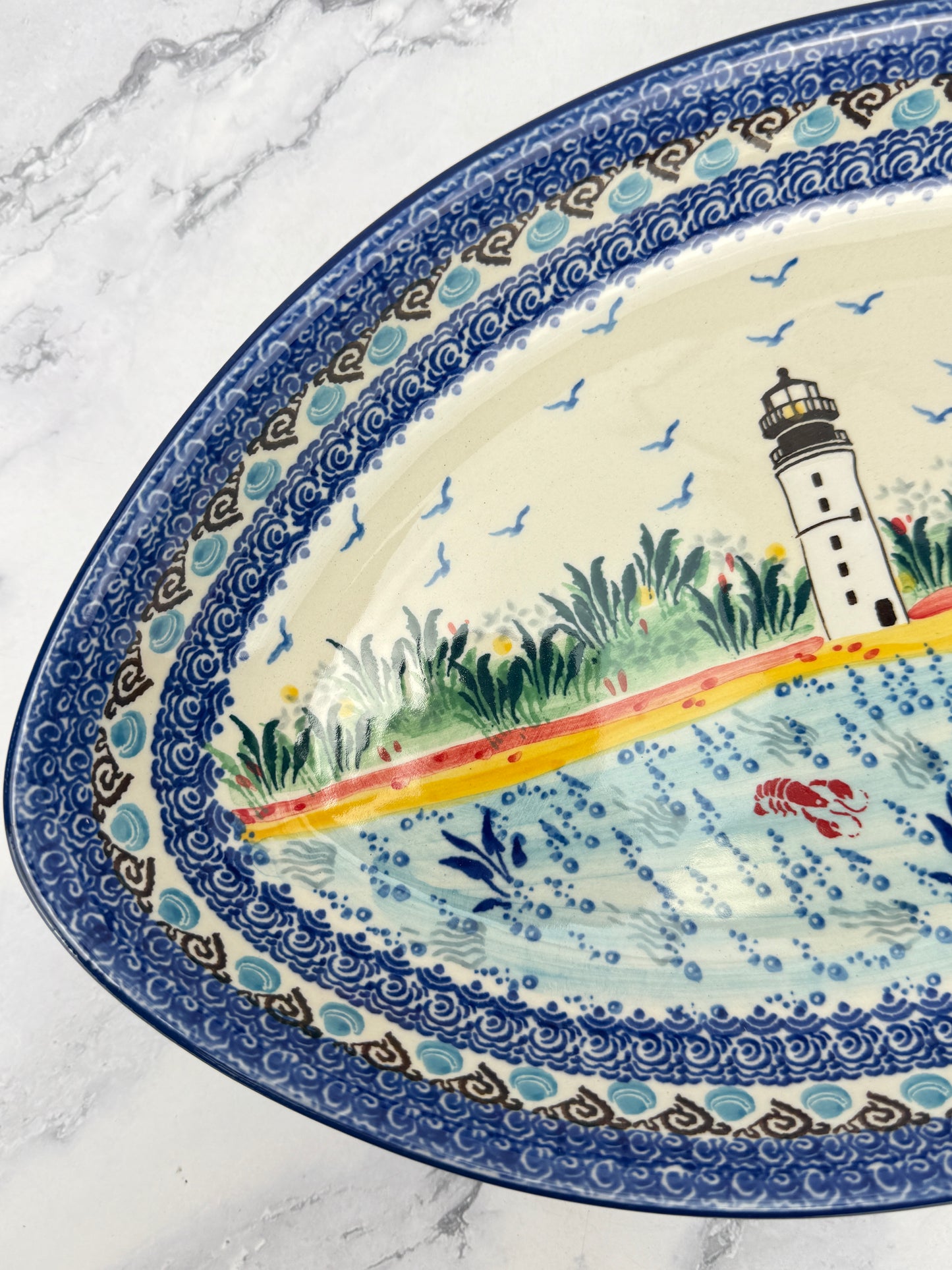 Large Unikat Fish Serving Dish - Shape E23 - Pattern U5241