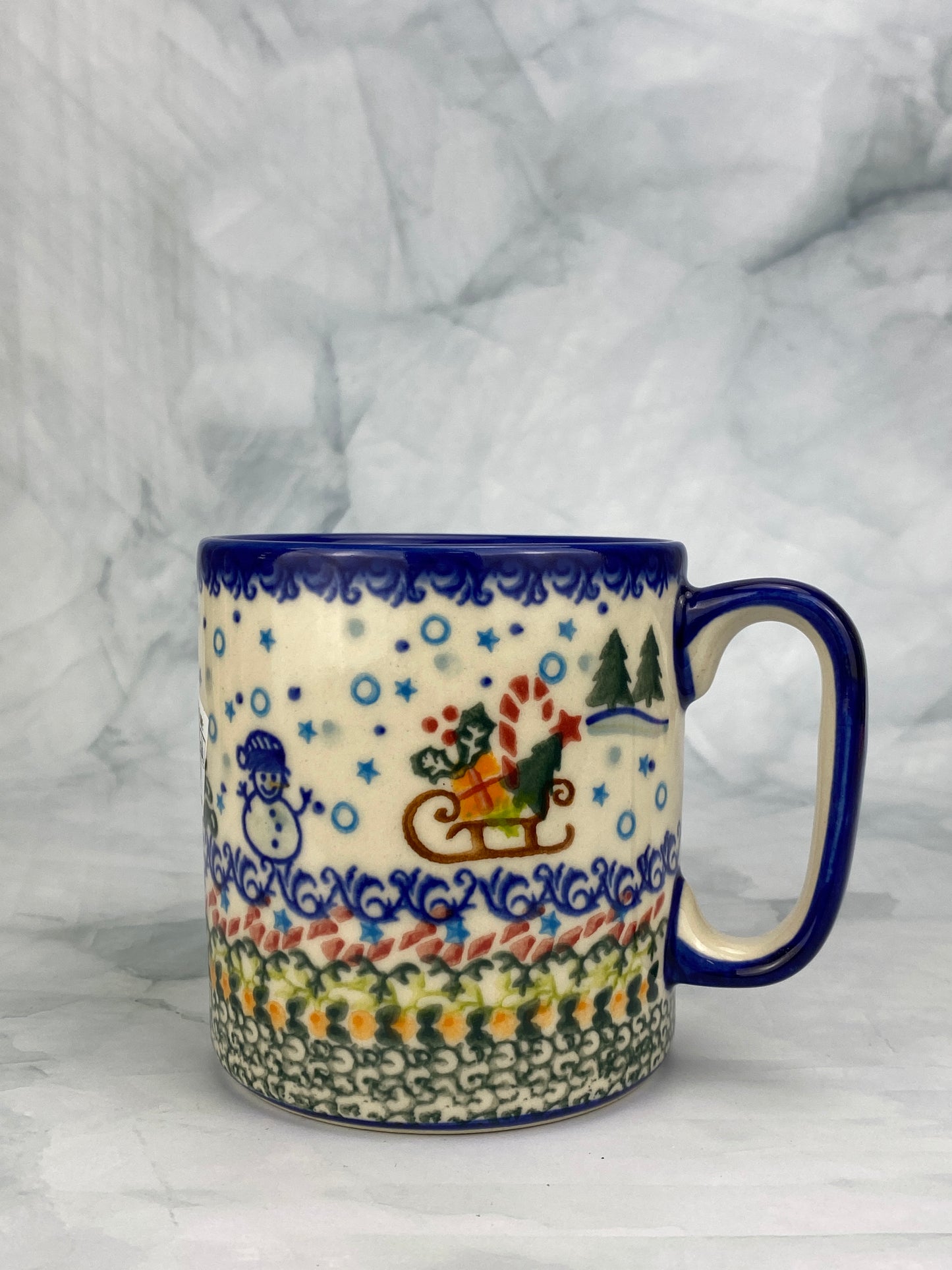 Vena Unikat 12oz Holiday Mug - Shape V055 - Jolly Snowman