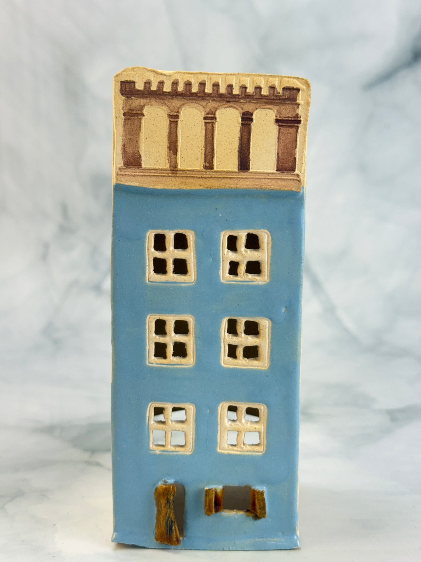 Ceramic Votive House - W