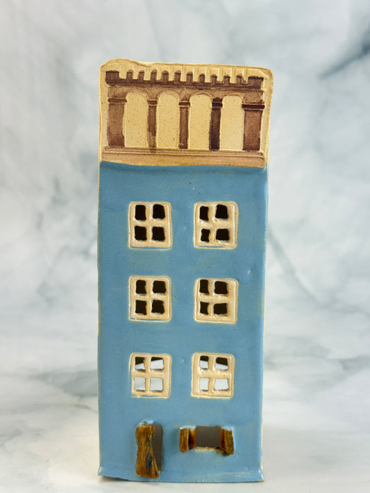 Ceramic Votive House - W