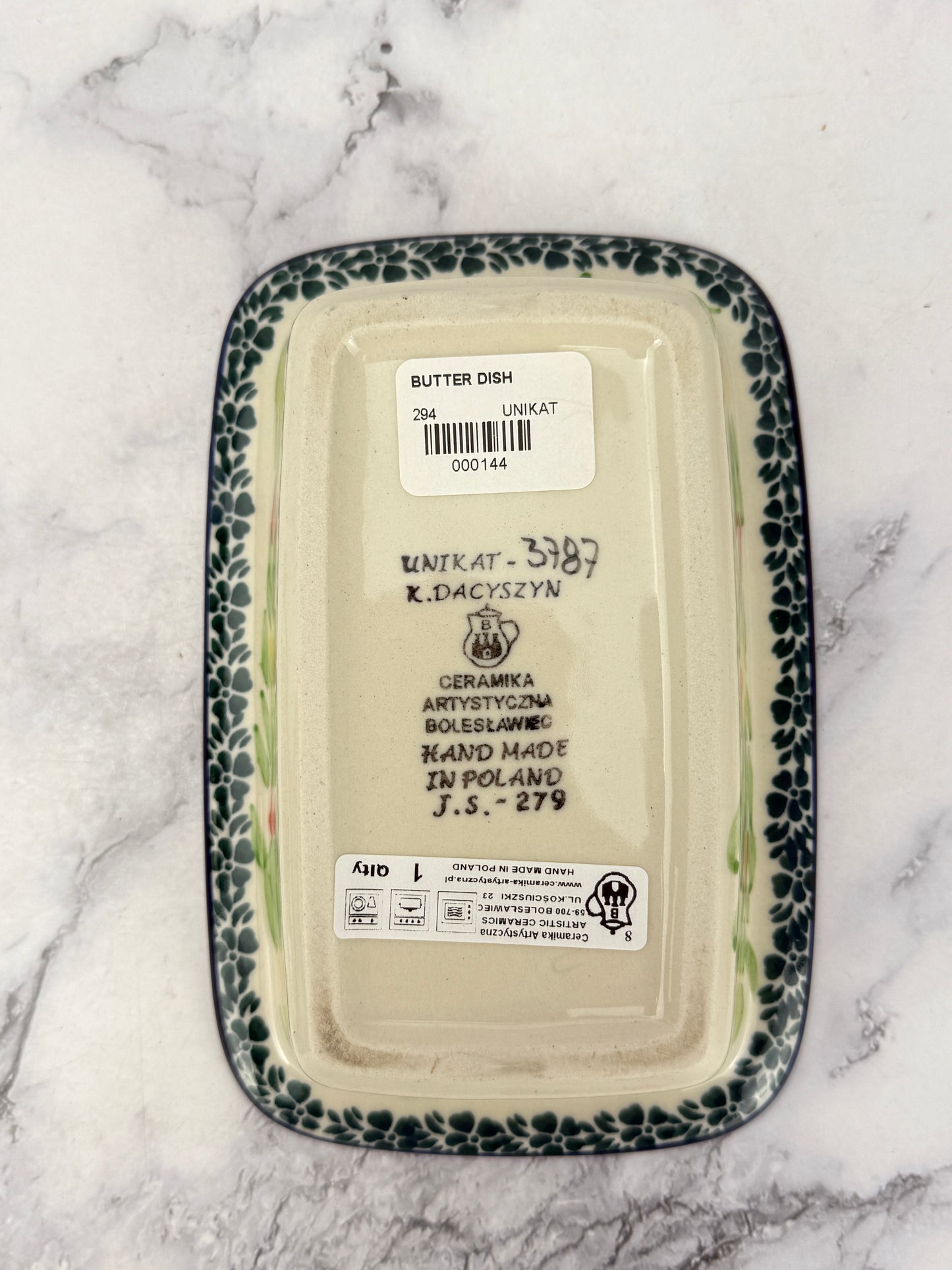 Unikat Butter Dish - Shape 294 - Pattern U3787