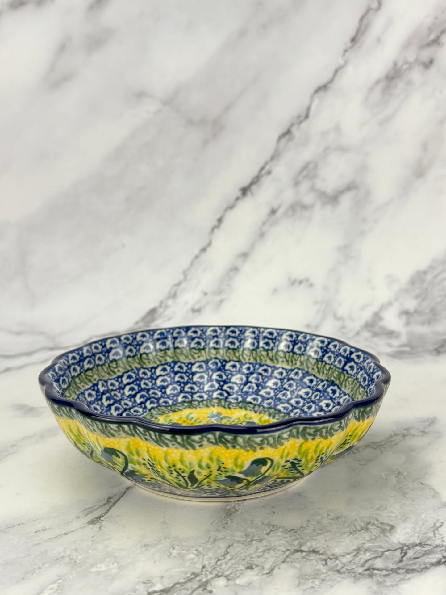 Unikat Ruffled Bowl - Shape 448 - Pattern U1483