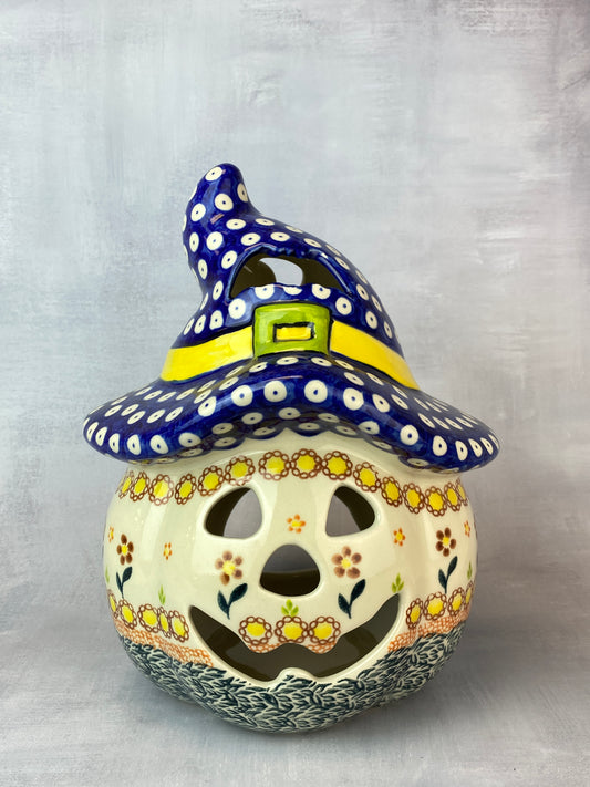 SALE Medium Unikat Pumpkin with Hat - Tulips