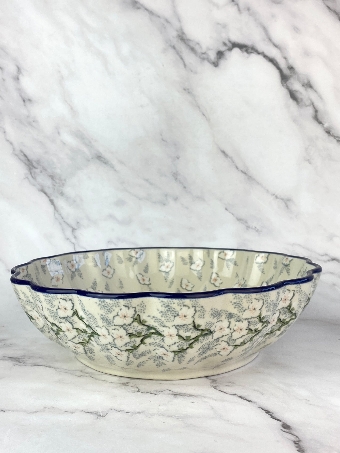 Large Unikat Scalloped Bowl - Shape 447 - Pattern U5163