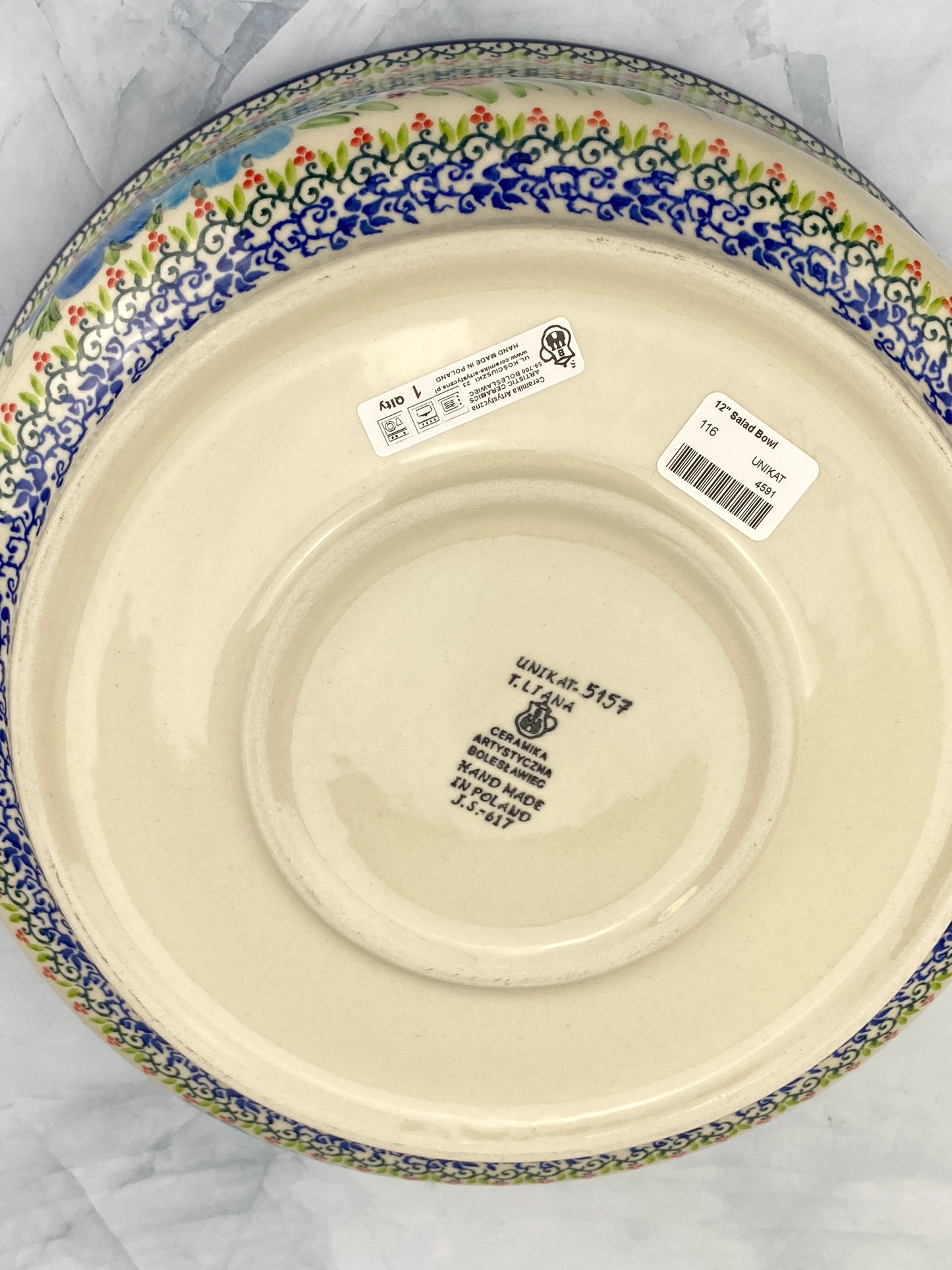 Large Unikat Serving Bowl - Shape 116 - Pattern U5157