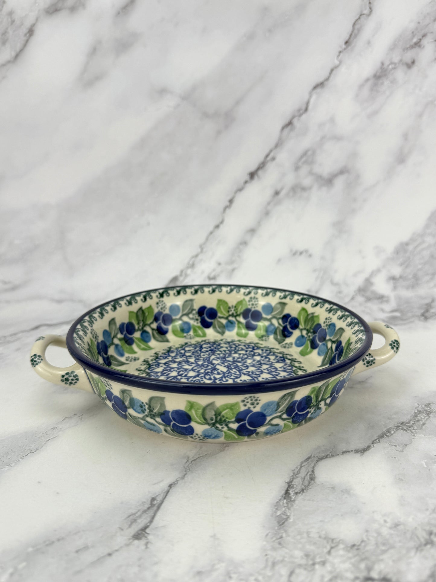 Small Round Baker with Handles - Shape C40 - Pattern 1416