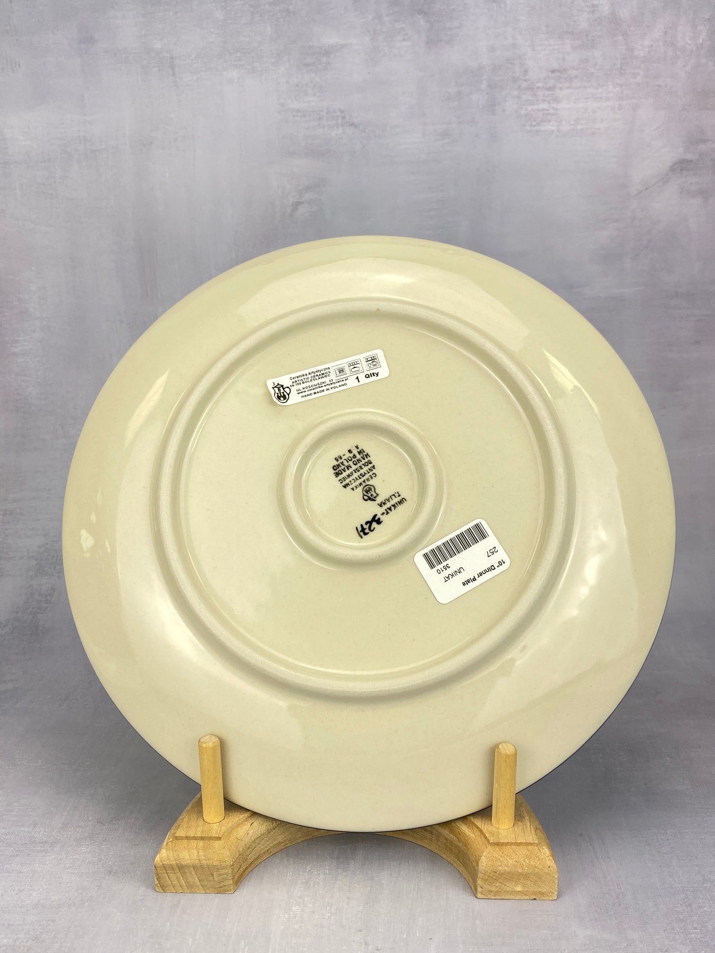 10" Unikat Dinner Plate - Shape 257 - Pattern U3271