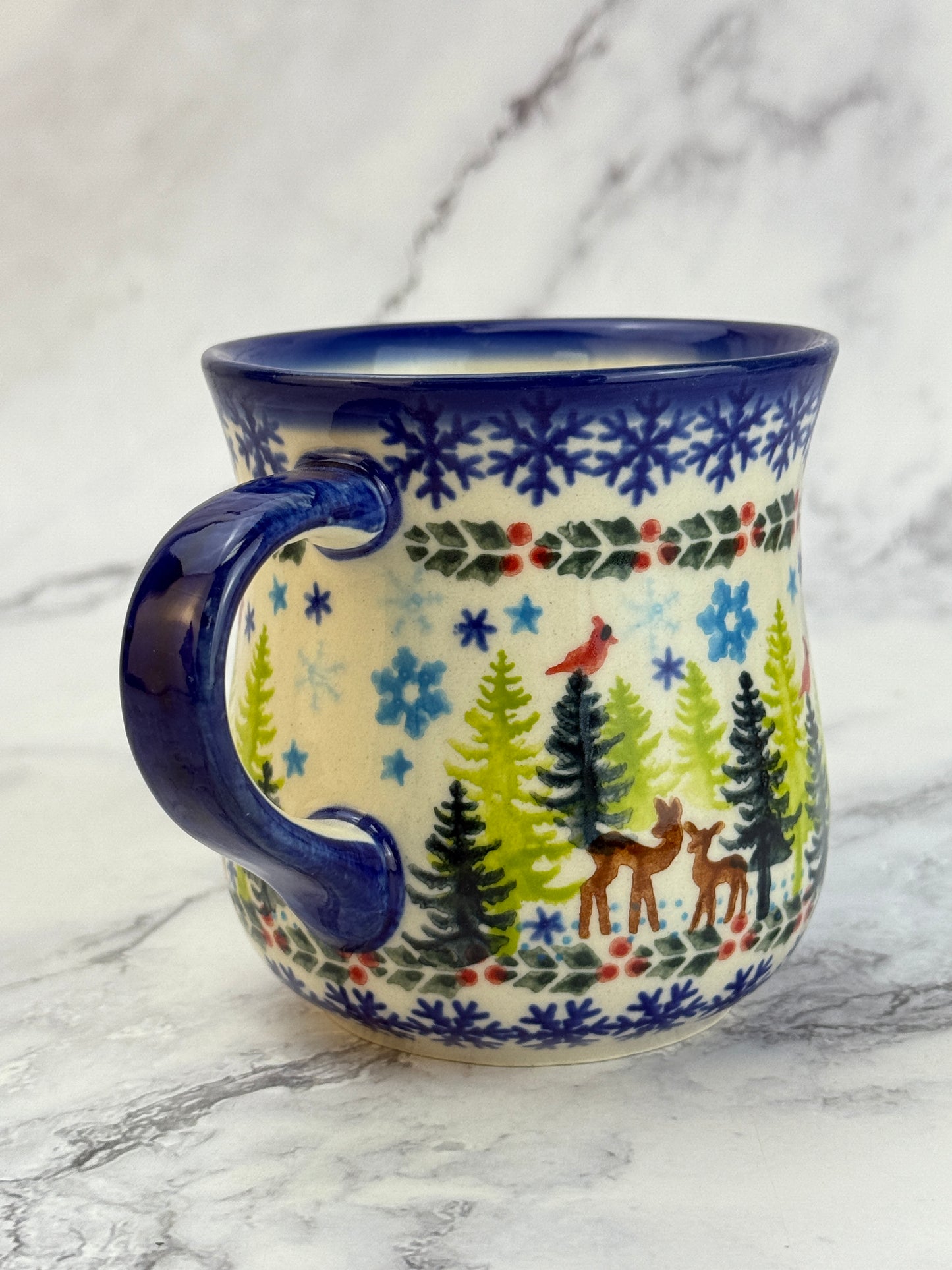 Vena Unikat 8oz Holiday Mug - Shape V053 - Winter Forest