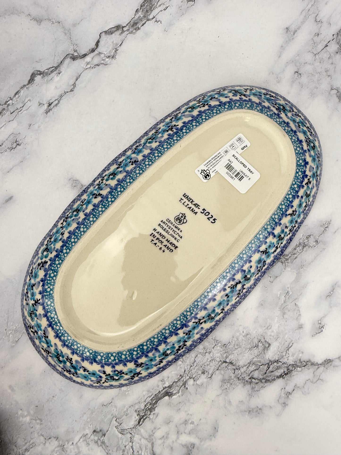 Scalloped Unikat Tray - Shape A42 - Pattern U5025