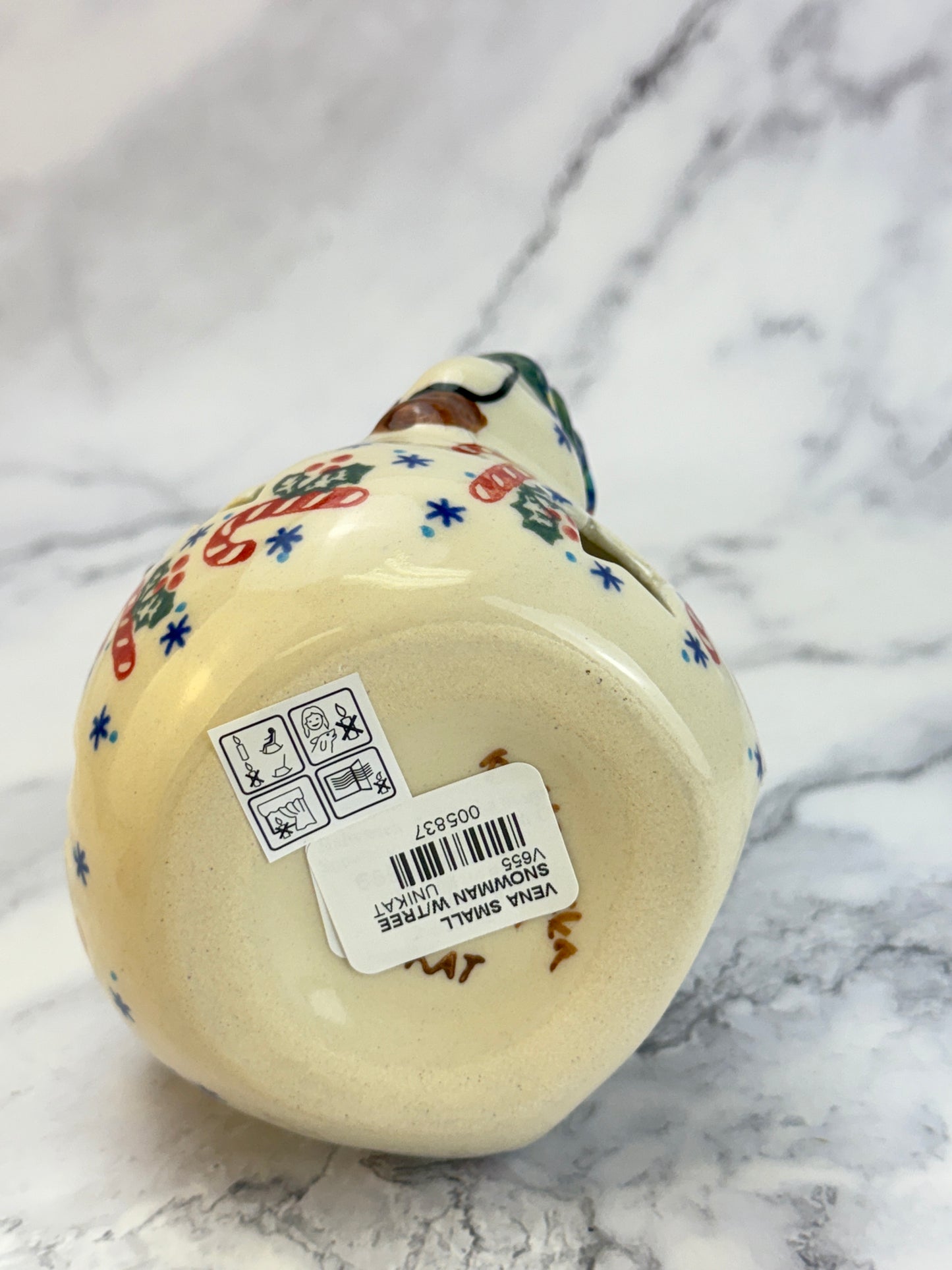 Vena Small Snowman - Shape V655 - Candy Canes and Holly