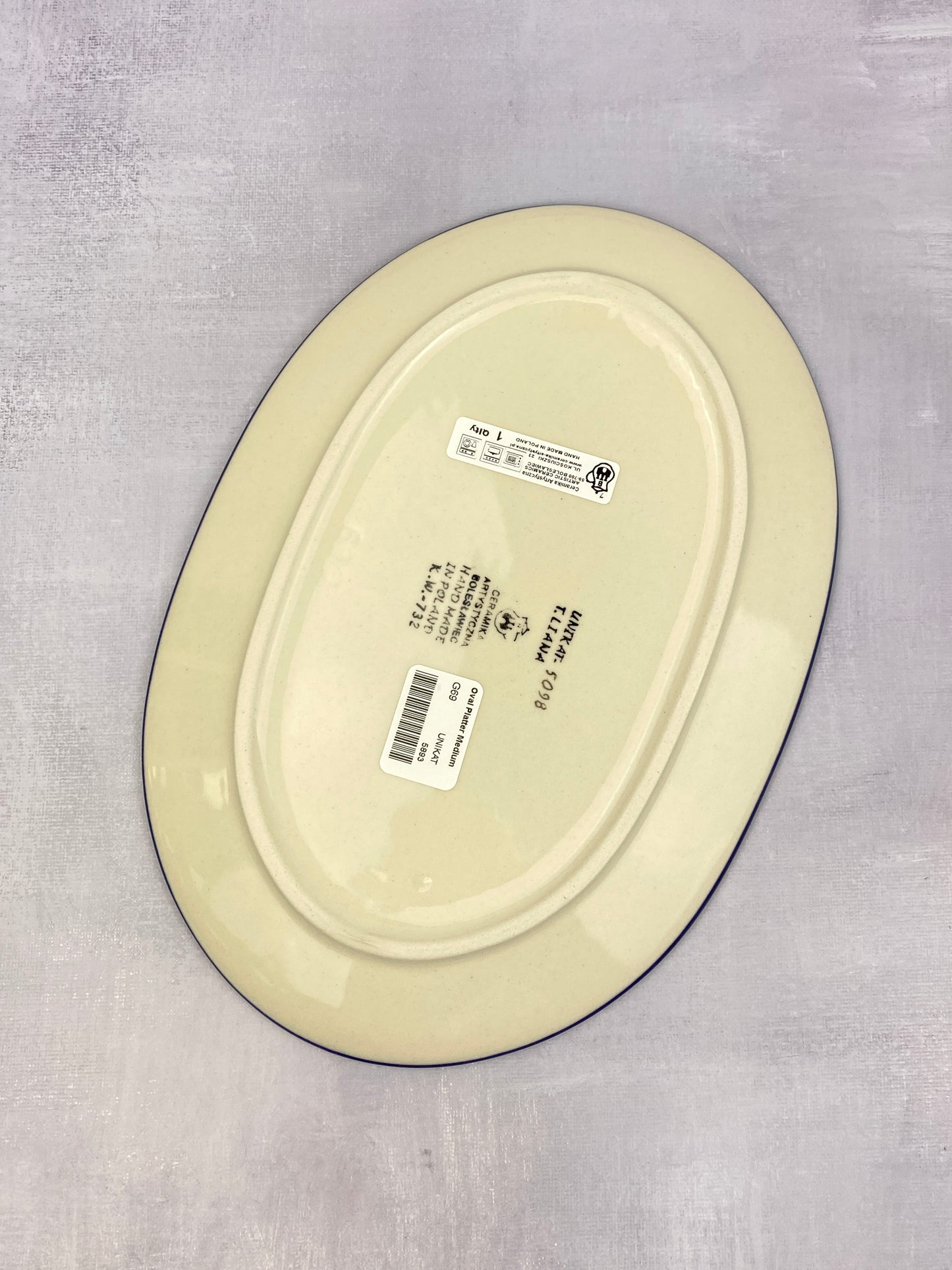 Medium Unikat Oval Platter - Shape G69 - Pattern U5098