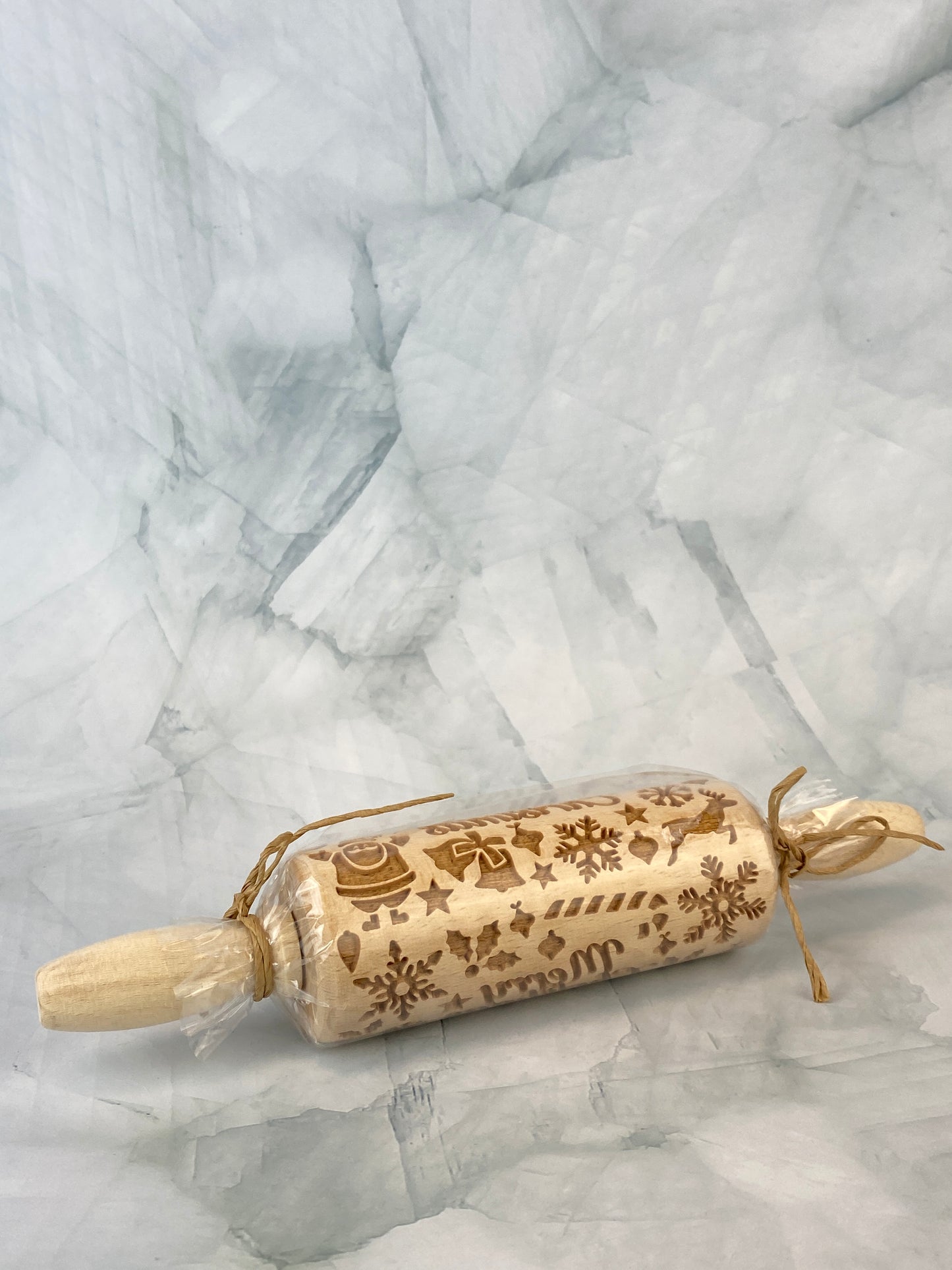 Wooden Holiday Rolling Pin - Merry Christmas!