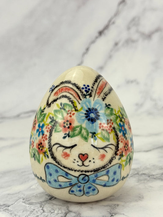 XL Vena Egg - Shape V235 - Blue Bow Tie Bunny