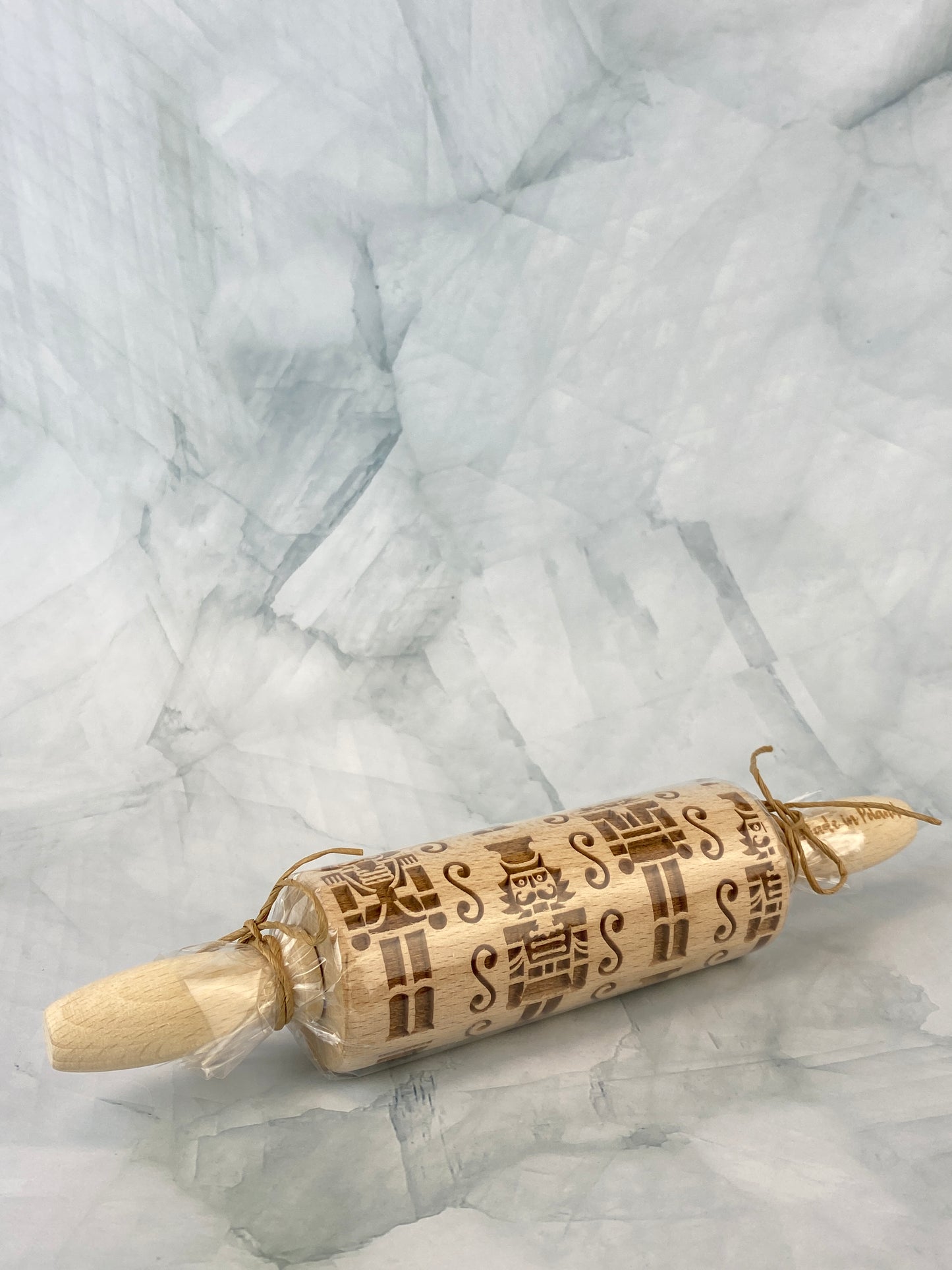 Wooden Holiday Rolling Pin - Nutcrackers