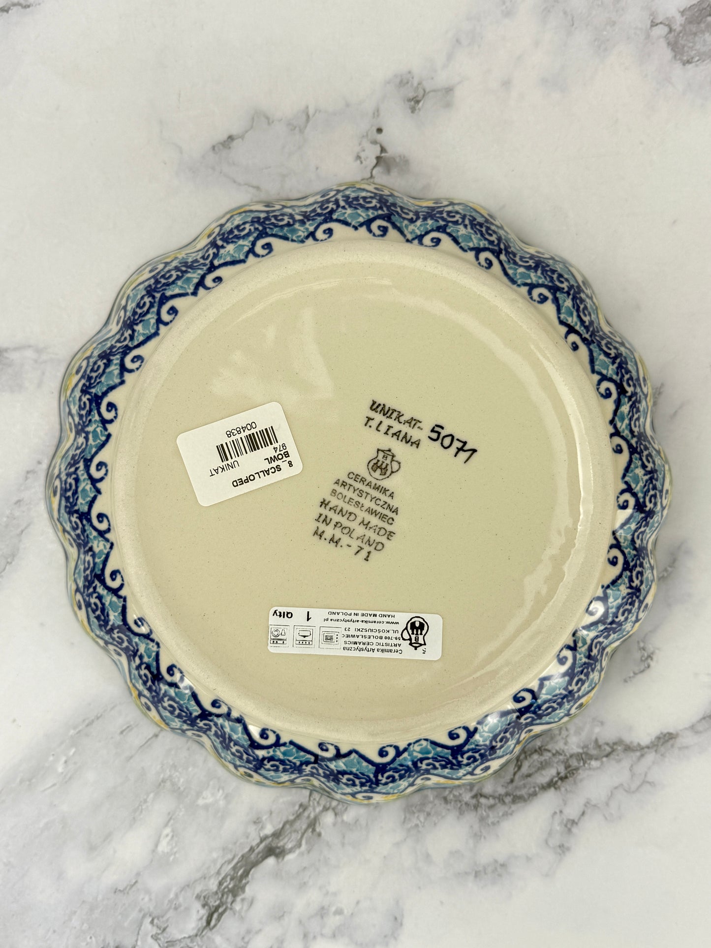 Unikat Scalloped Bowl - Shape 974 - Pattern U5071