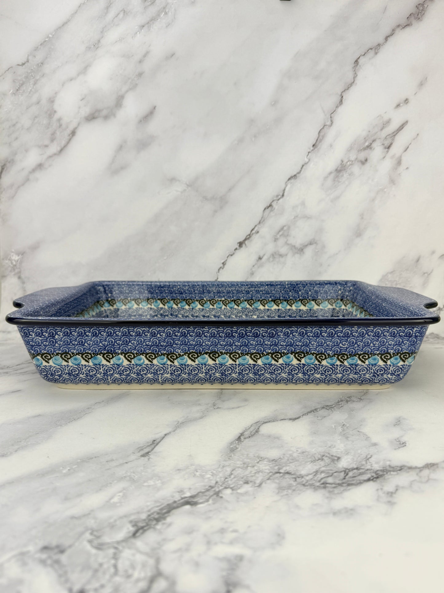 Large Unikat Rectangular Baker with Handles - Shape A56 - Pattern U5220