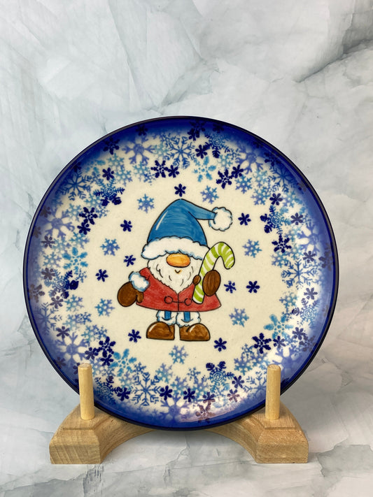 Moja Gnome Dessert Plate - Turqouse Hat and Red Coat