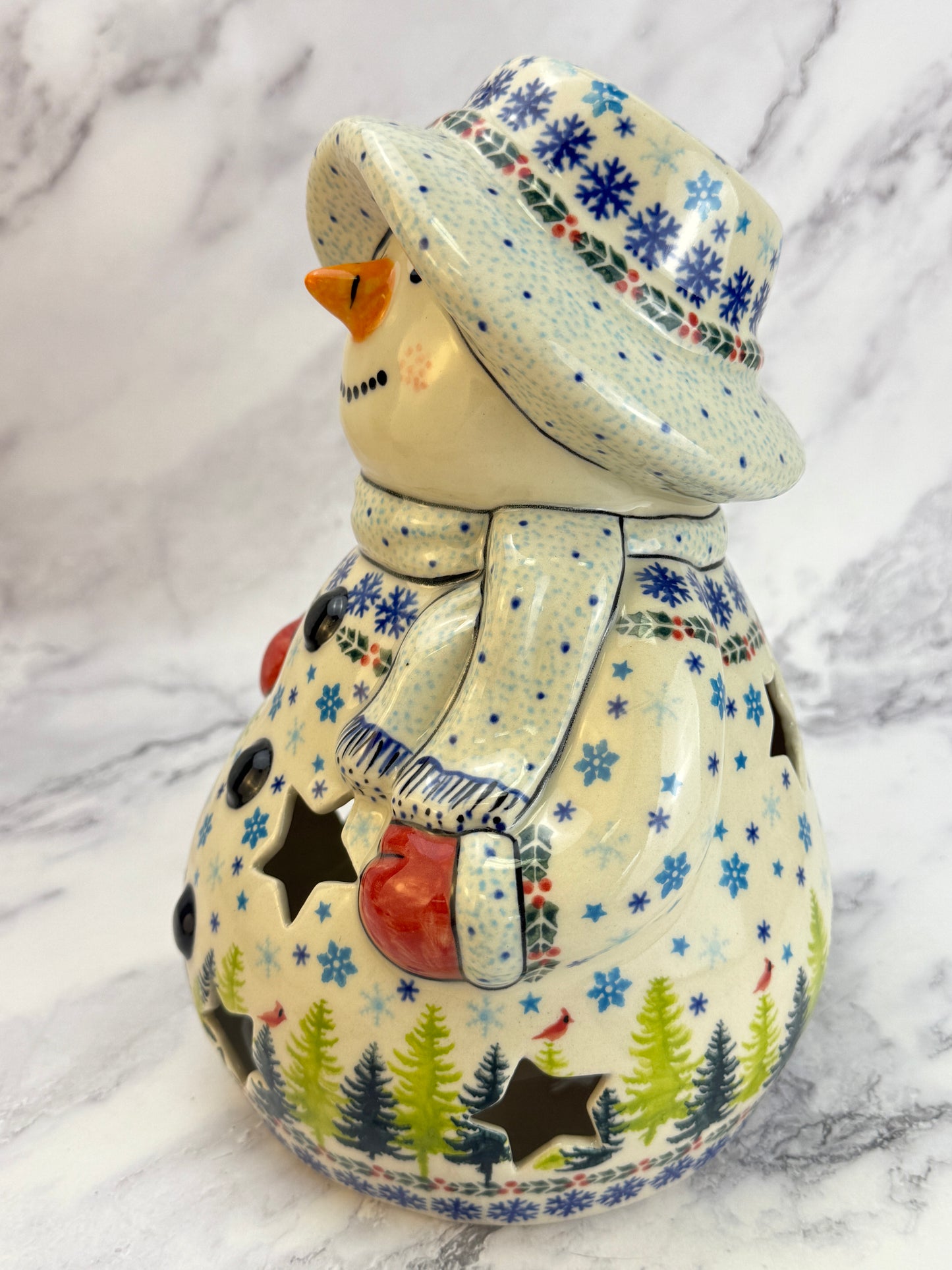 Shape V643 - Vena XL Snowman Votive - Winter Forest