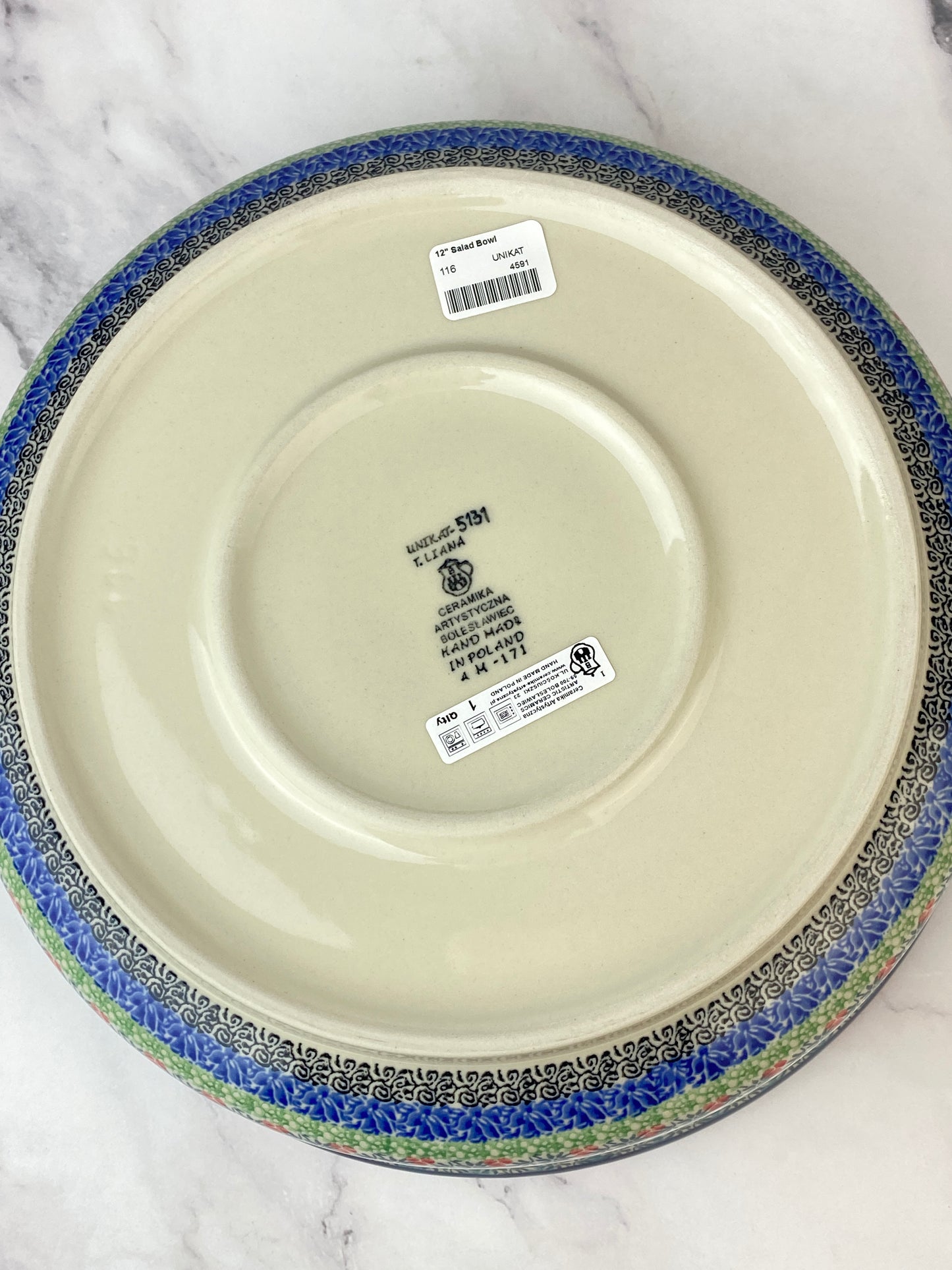 Large Unikat Serving Bowl - Shape 116 - Pattern U5131