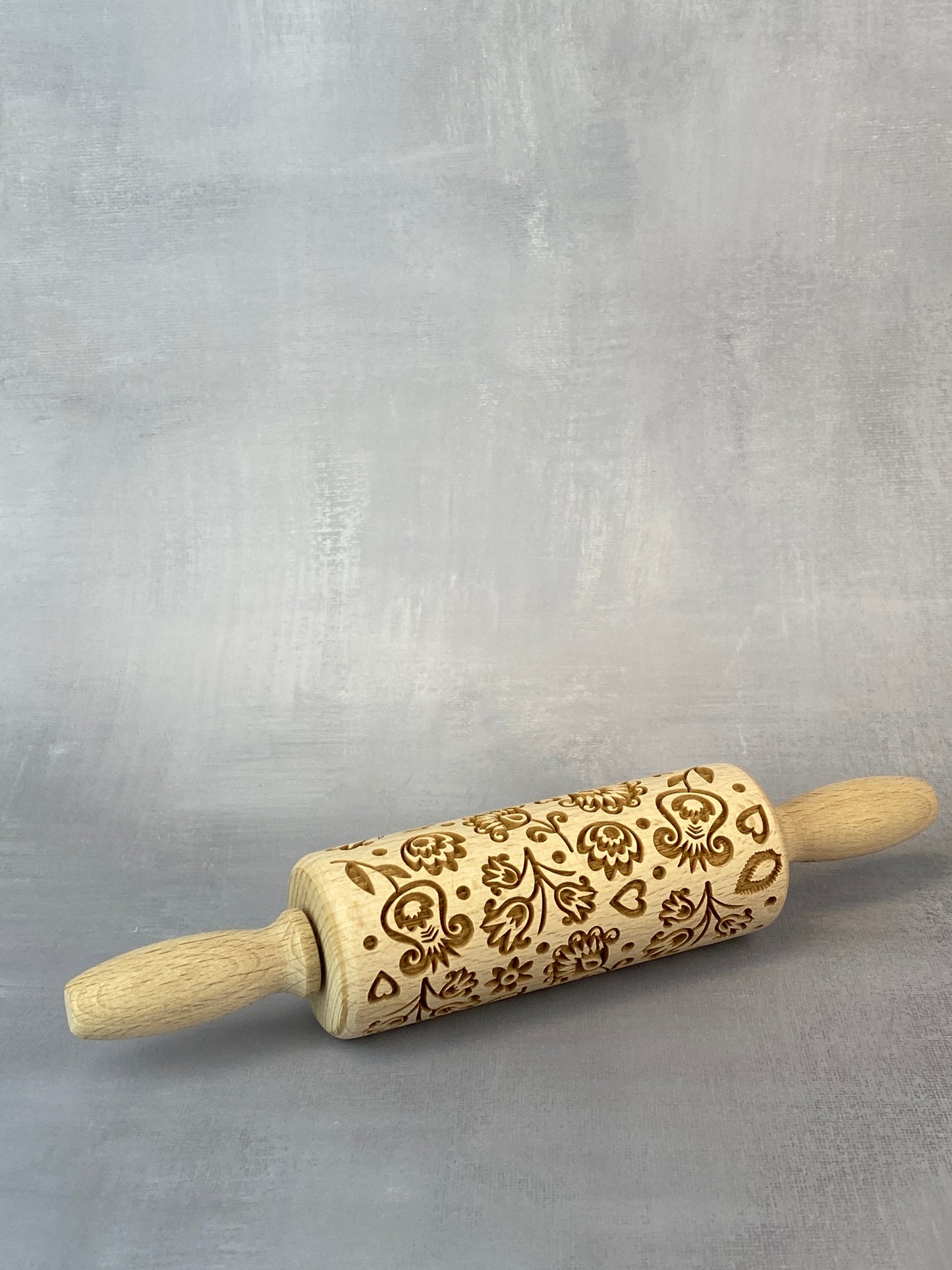 Wooden Rolling Pin - Whimsical Folk