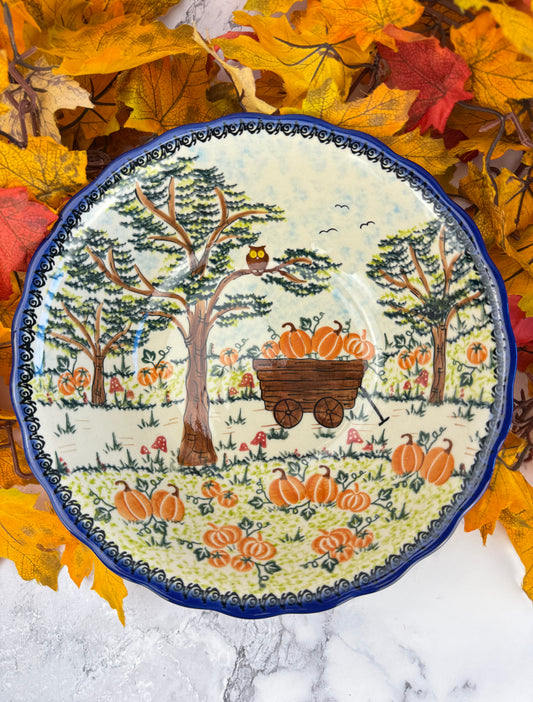 Vena Unikat Large Ruffled Bowl - Shape V204 - Pumpkin A1-606