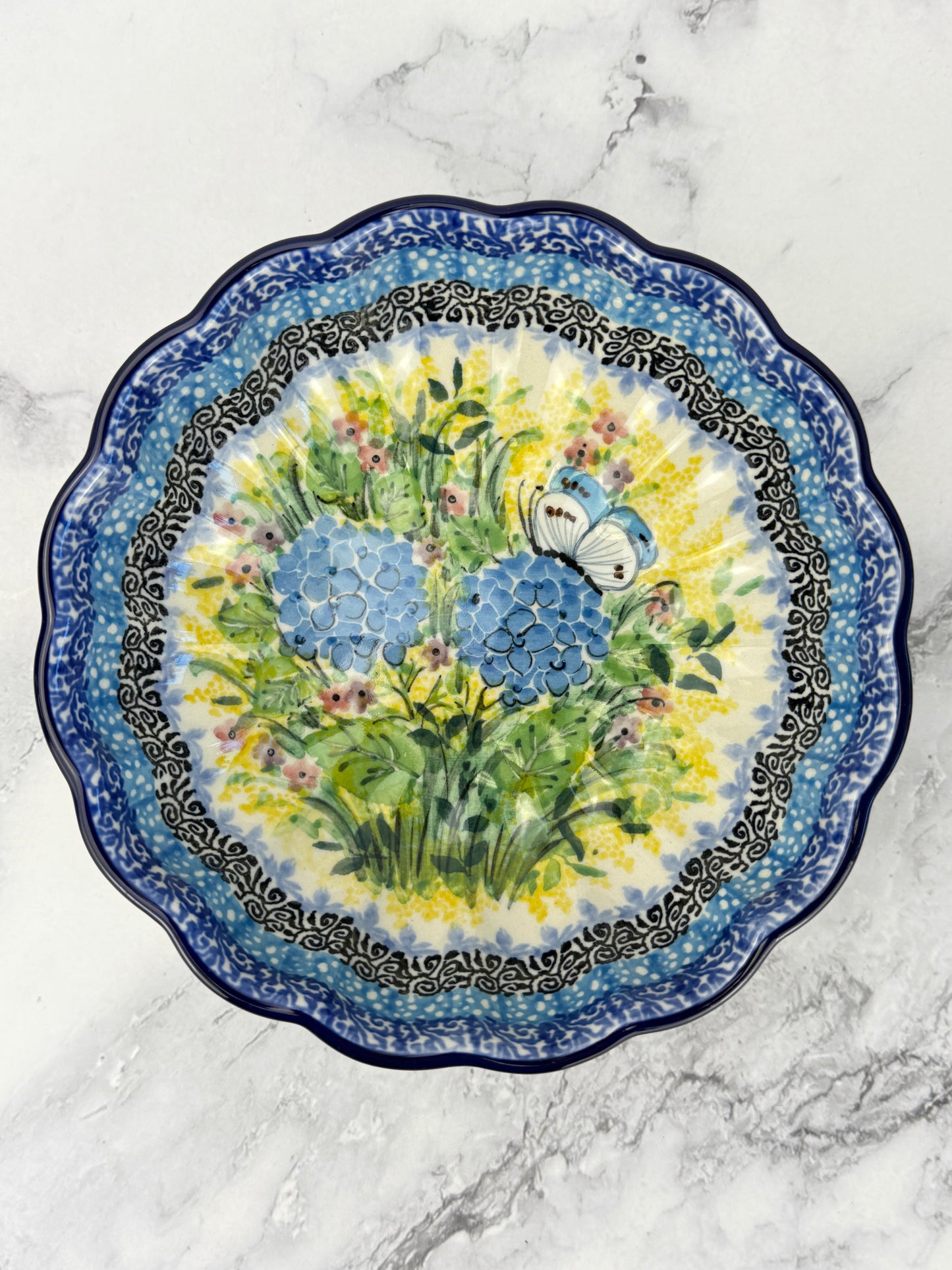 Unikat Ruffled Bowl - Shape 448 - Pattern U5048