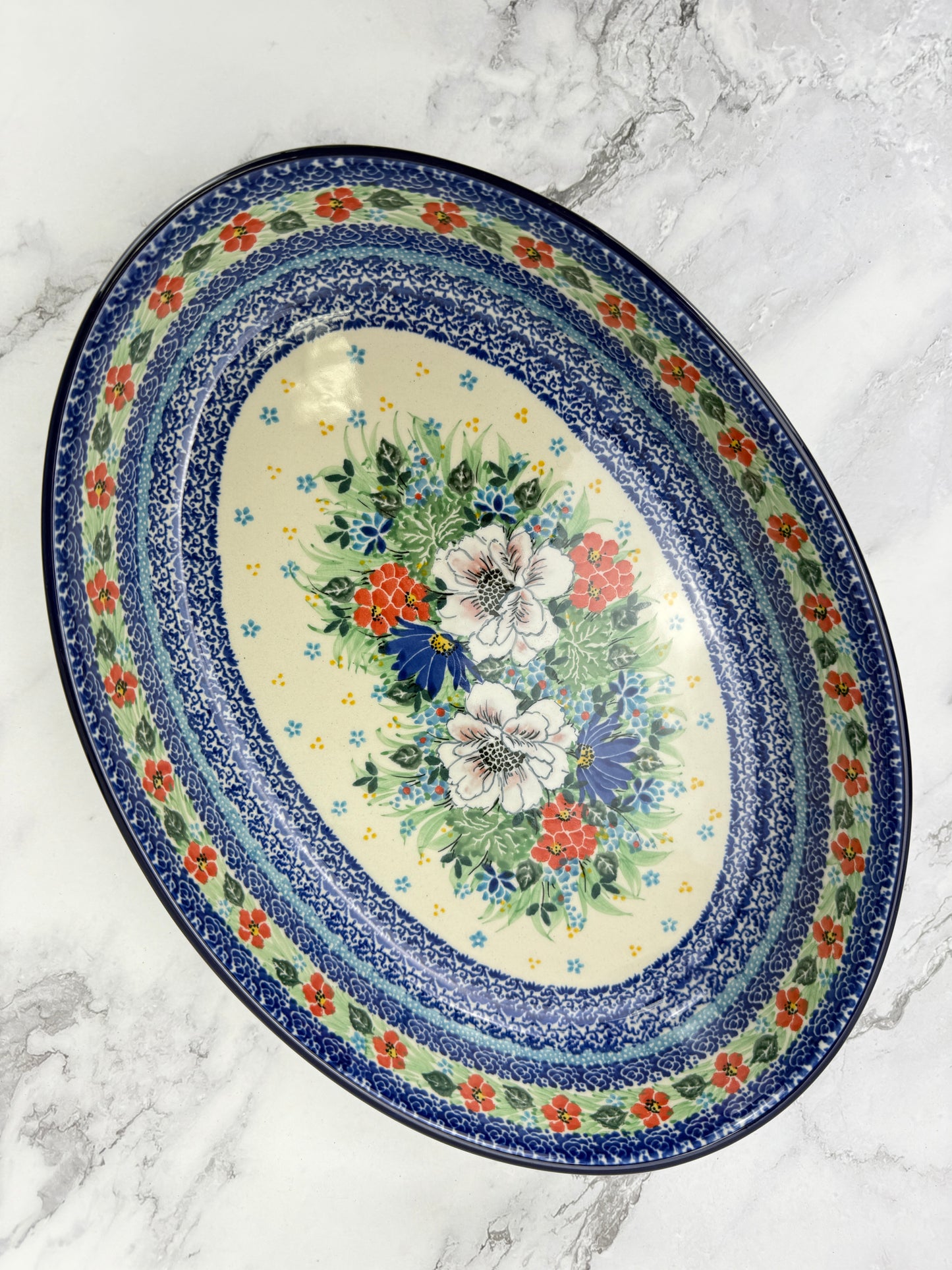 Large Unikat Oval Baker - Shape 297 - Pattern U5156