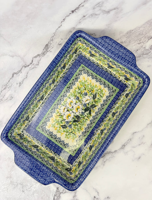 Large Unikat Rectangular Baker with Handles - Shape A56 - Pattern U5014