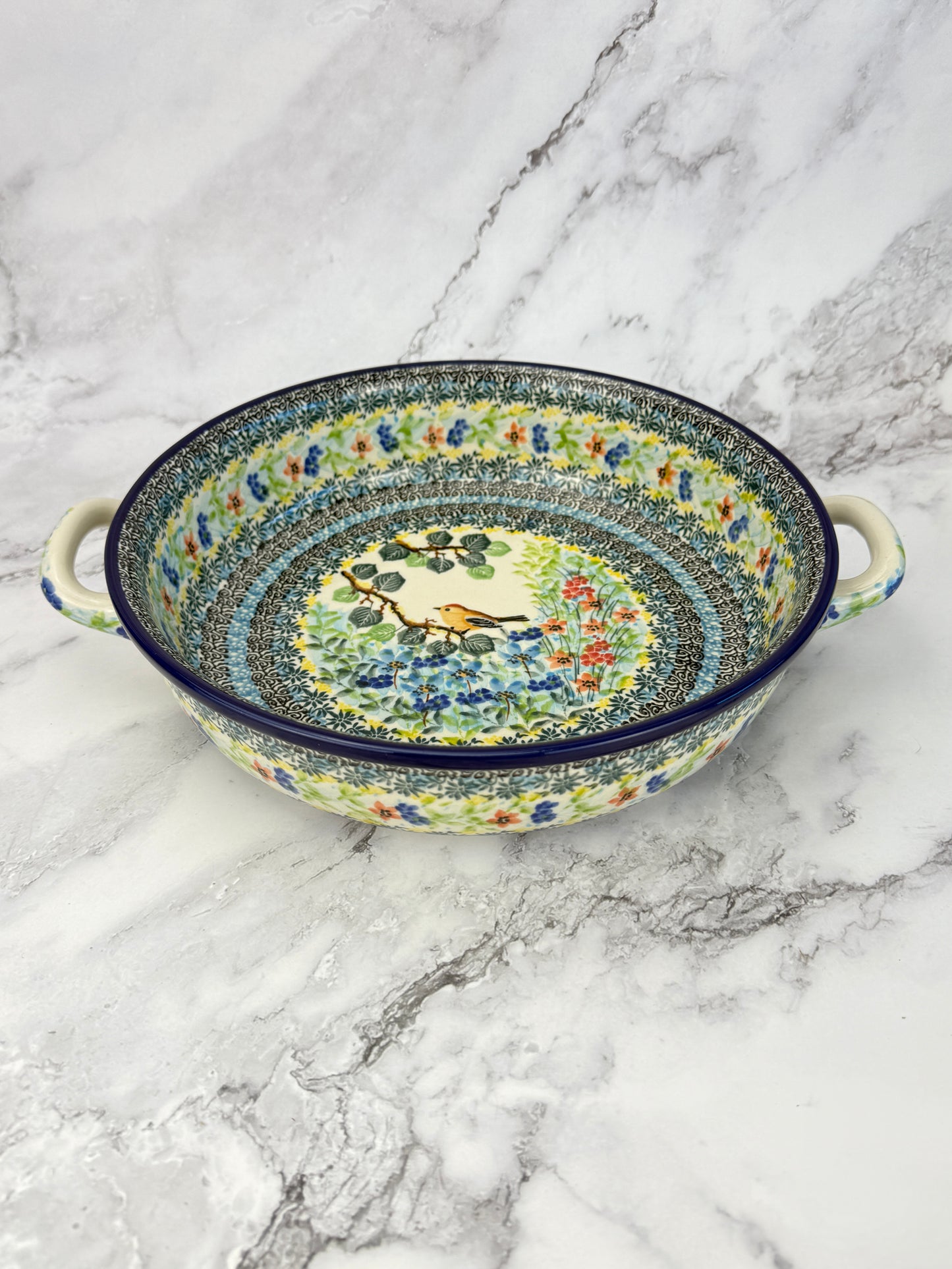 10" Unikat Round Baker With Handles - Shape 420 - Pattern U5098