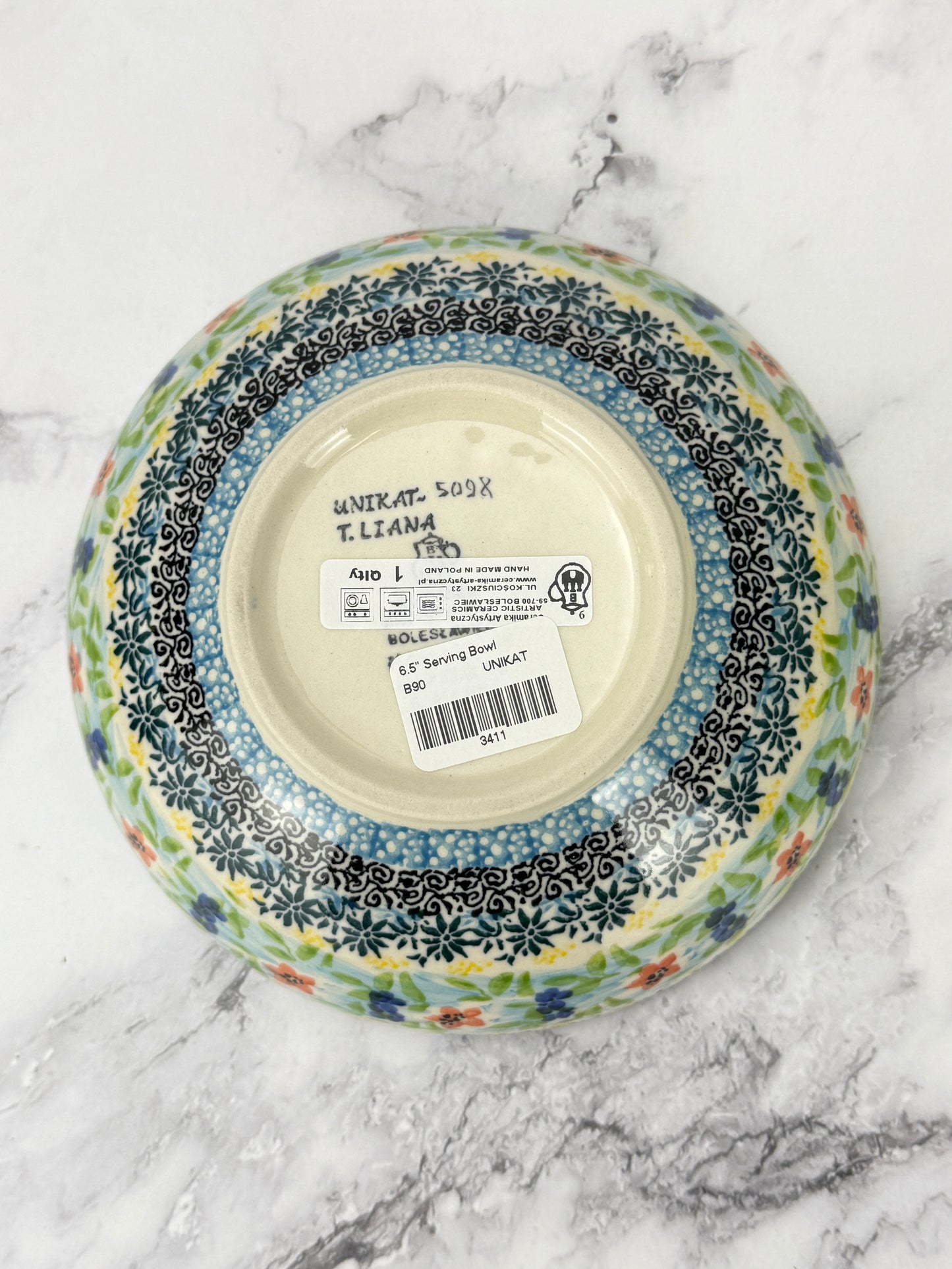 6.5" Unikat Serving Bowl - Shape B90 - Pattern U5098