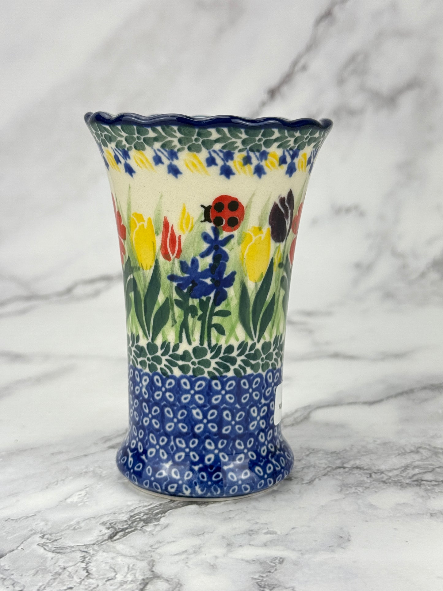 Ruffled Unikat Bud Vase - Shape 127 - Pattern U3787