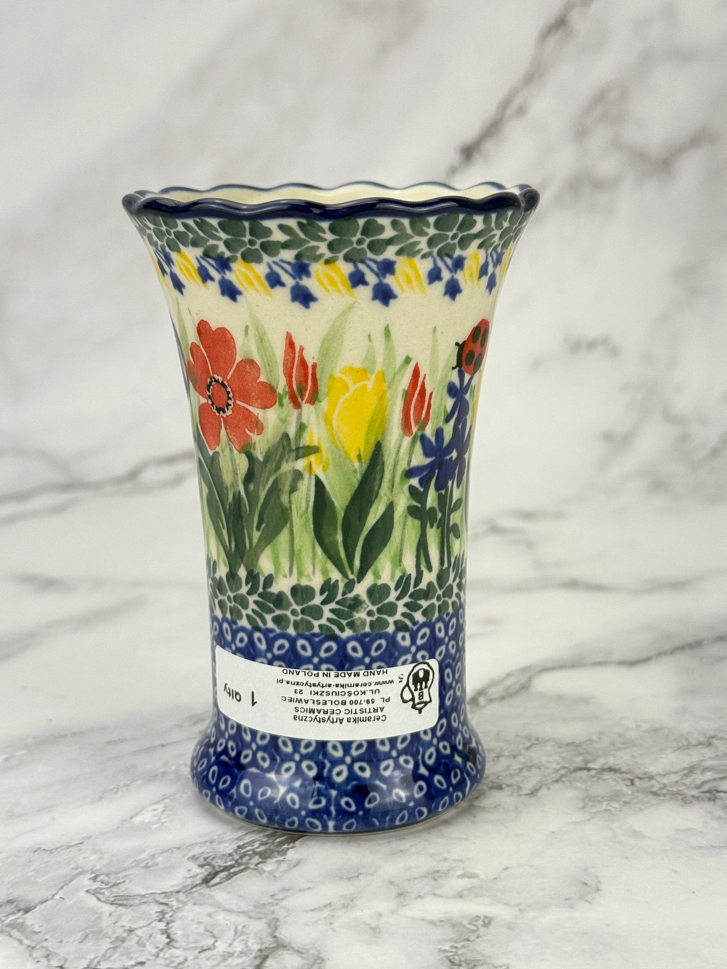 Ruffled Unikat Bud Vase - Shape 127 - Pattern U3787