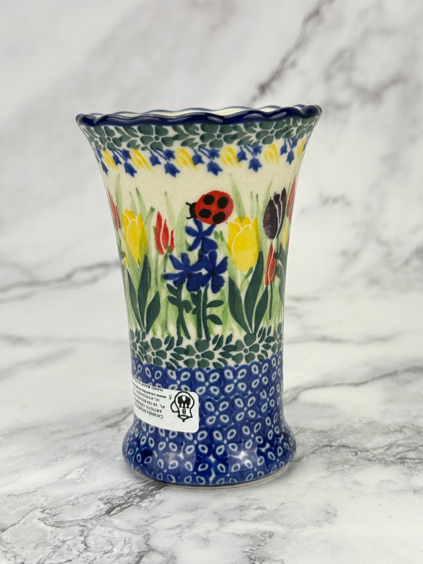 Ruffled Unikat Bud Vase - Shape 127 - Pattern U3787