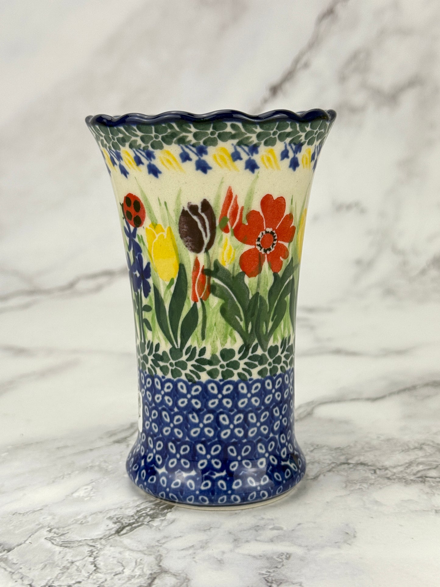 Ruffled Unikat Bud Vase - Shape 127 - Pattern U3787