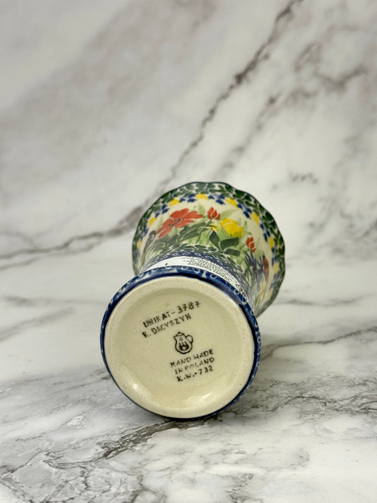 Ruffled Unikat Bud Vase - Shape 127 - Pattern U3787