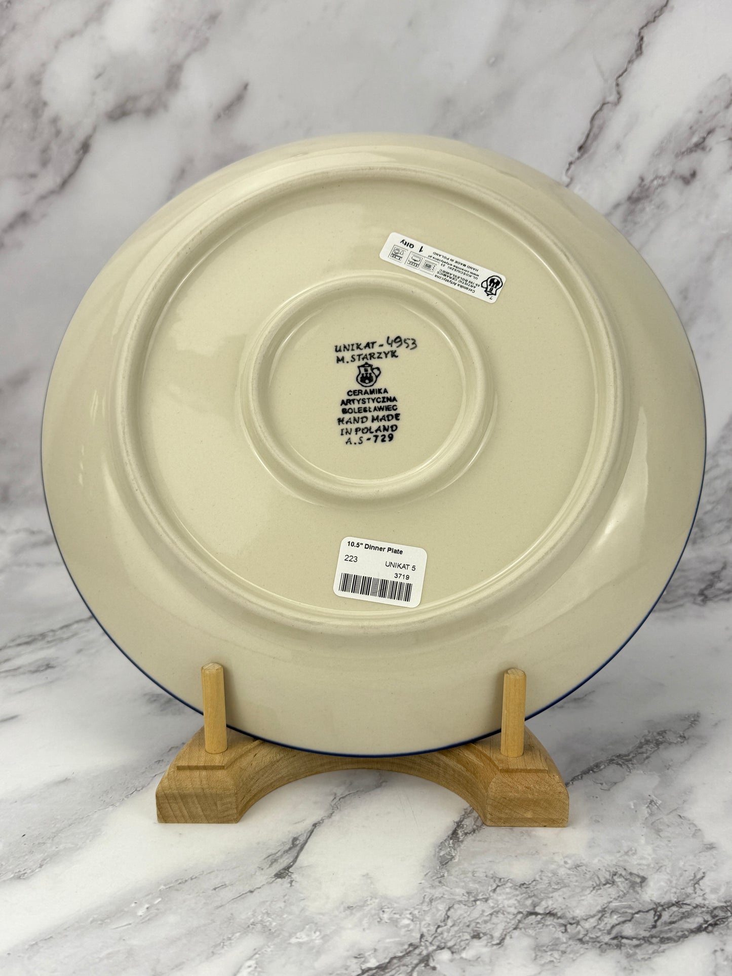10.5" Unikat Dinner Plate - Shape 223 - Pattern U4953