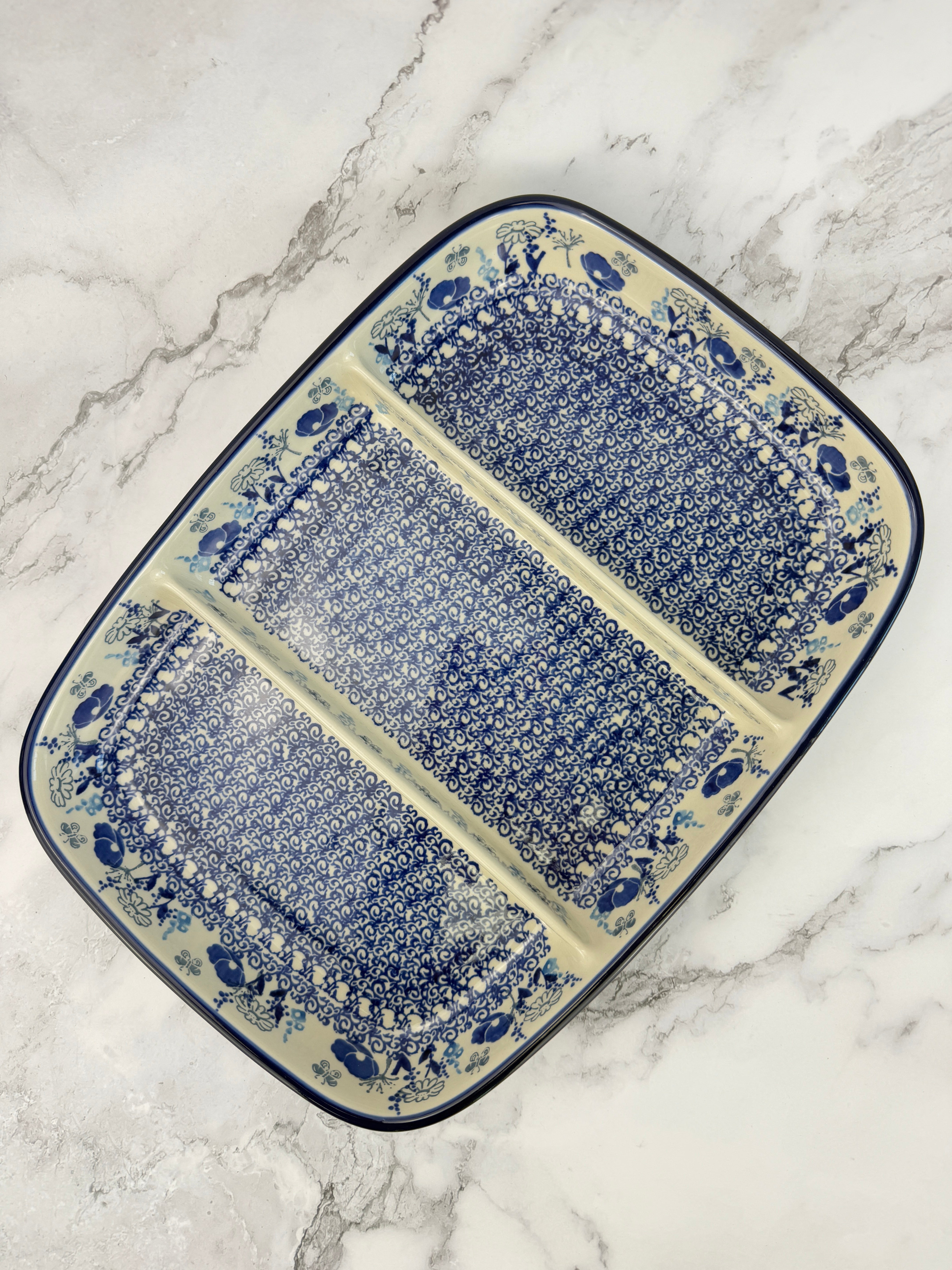 Shapi 394 Large Three Part Divided Dish - Shape 394 - Pattern 2902 – Polish ...