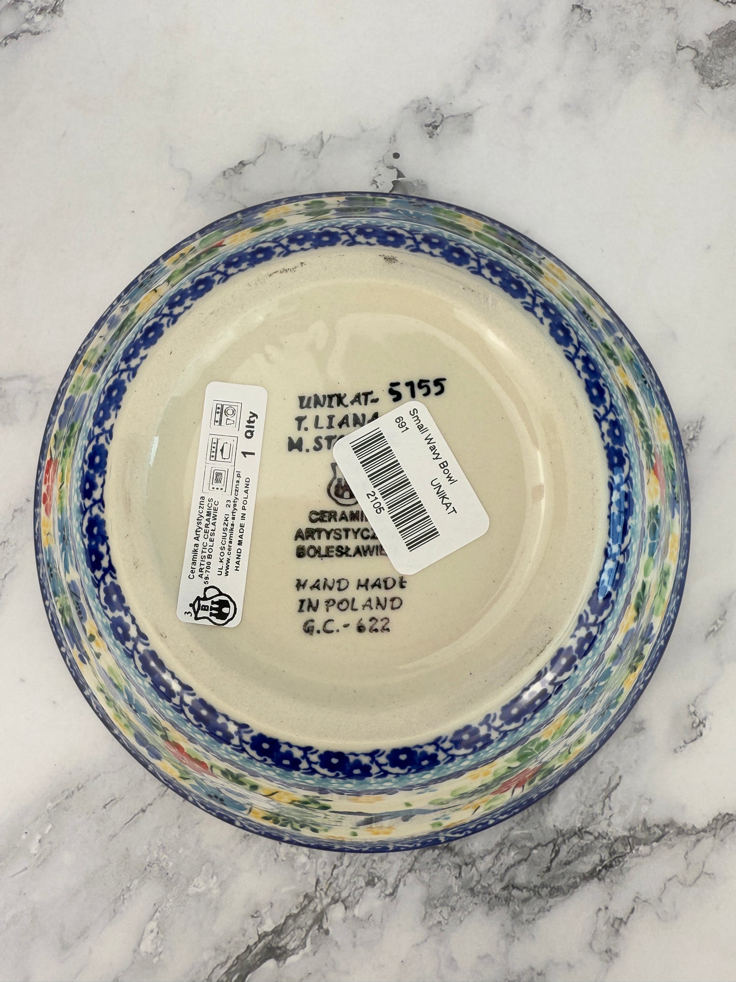 Small Wavy Unikat Bowl - Shape 691 - Pattern U5155