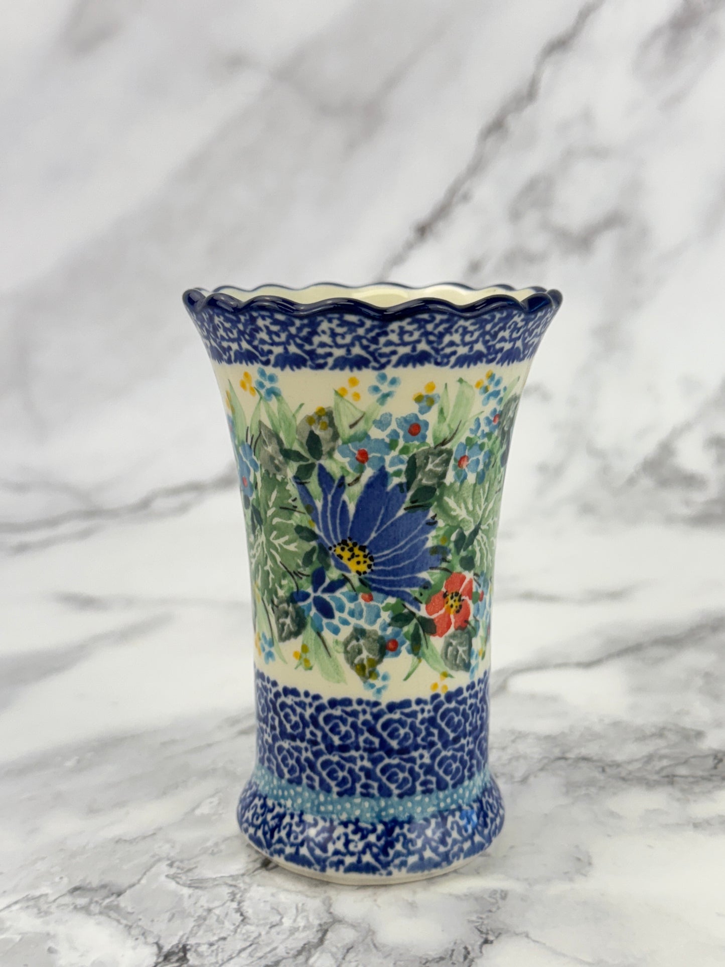 Ruffled Unikat Bud Vase - Shape 127 - Pattern U5156