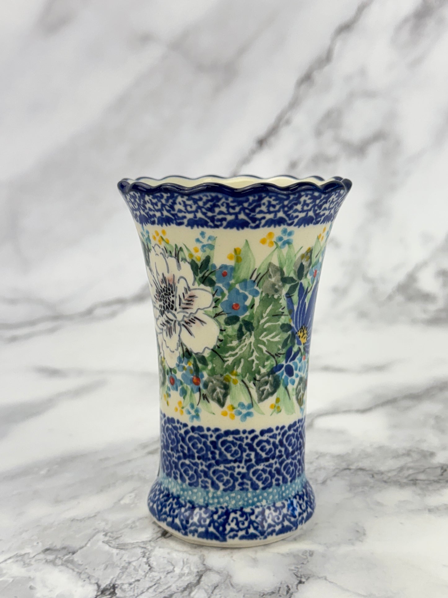 Ruffled Unikat Bud Vase - Shape 127 - Pattern U5156