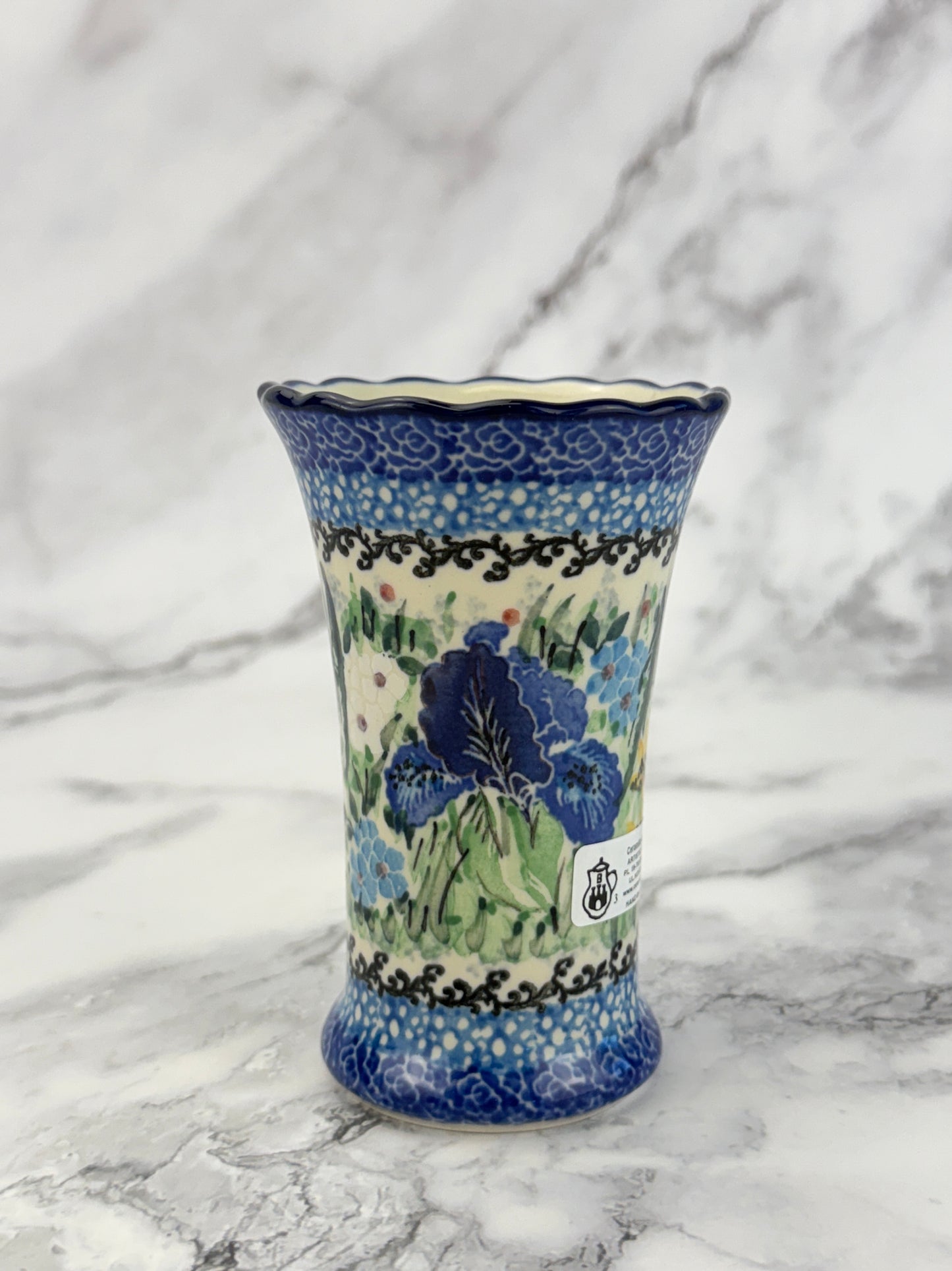 Ruffled Unikat Bud Vase - Shape 127 - Pattern U5132