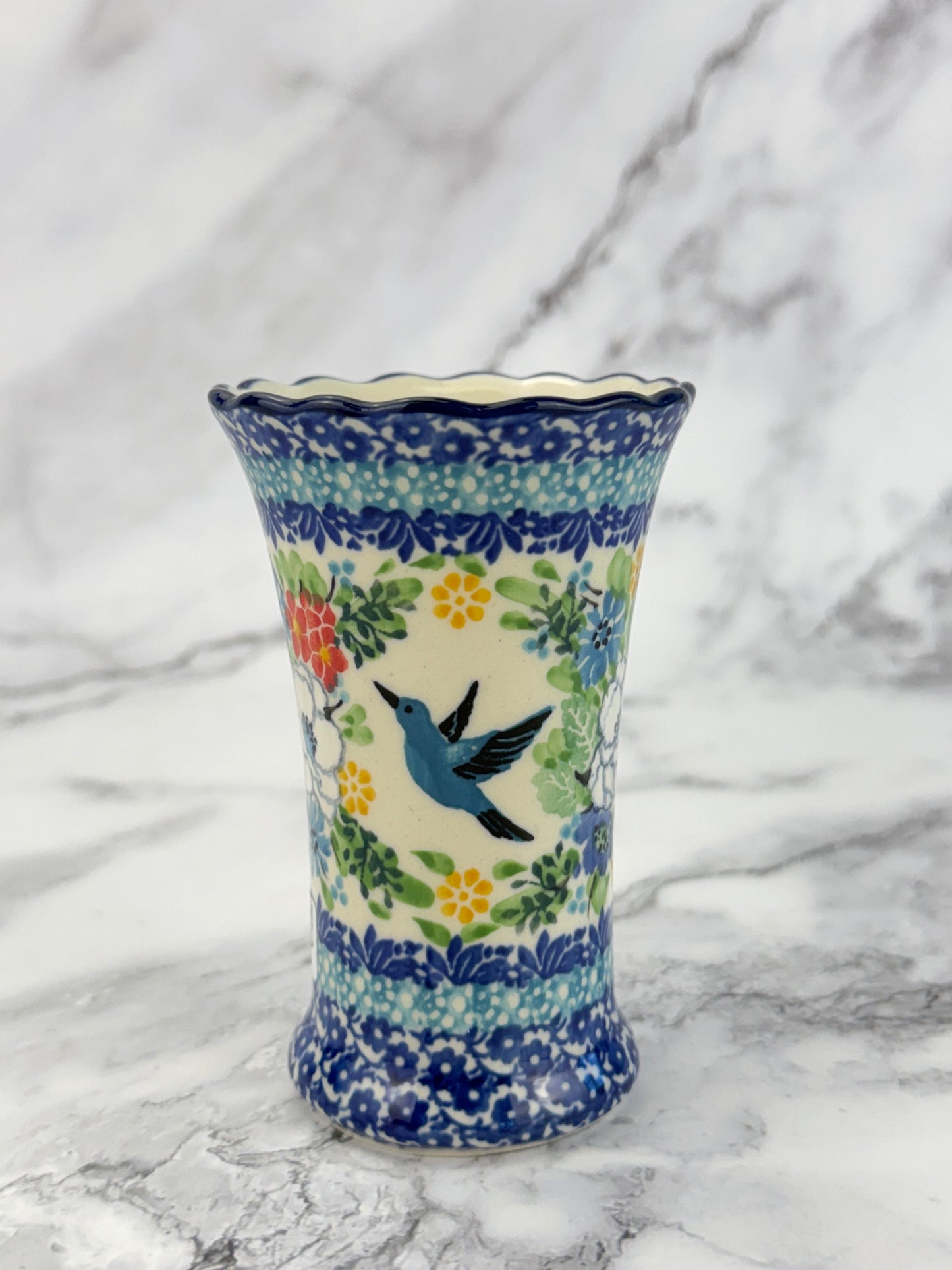 Ruffled Unikat Bud Vase - Shape 127 - Pattern U5155