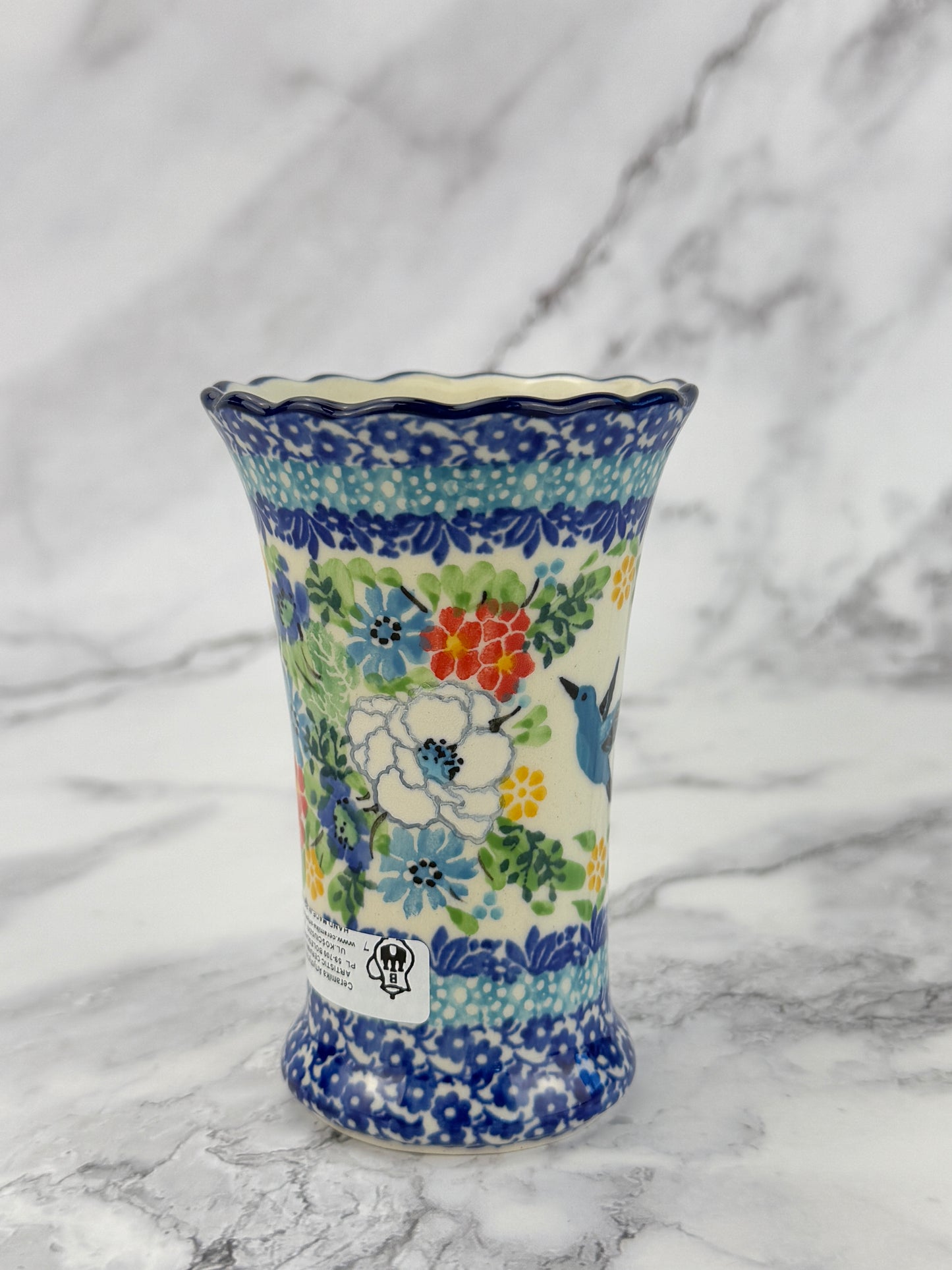 Ruffled Unikat Bud Vase - Shape 127 - Pattern U5155