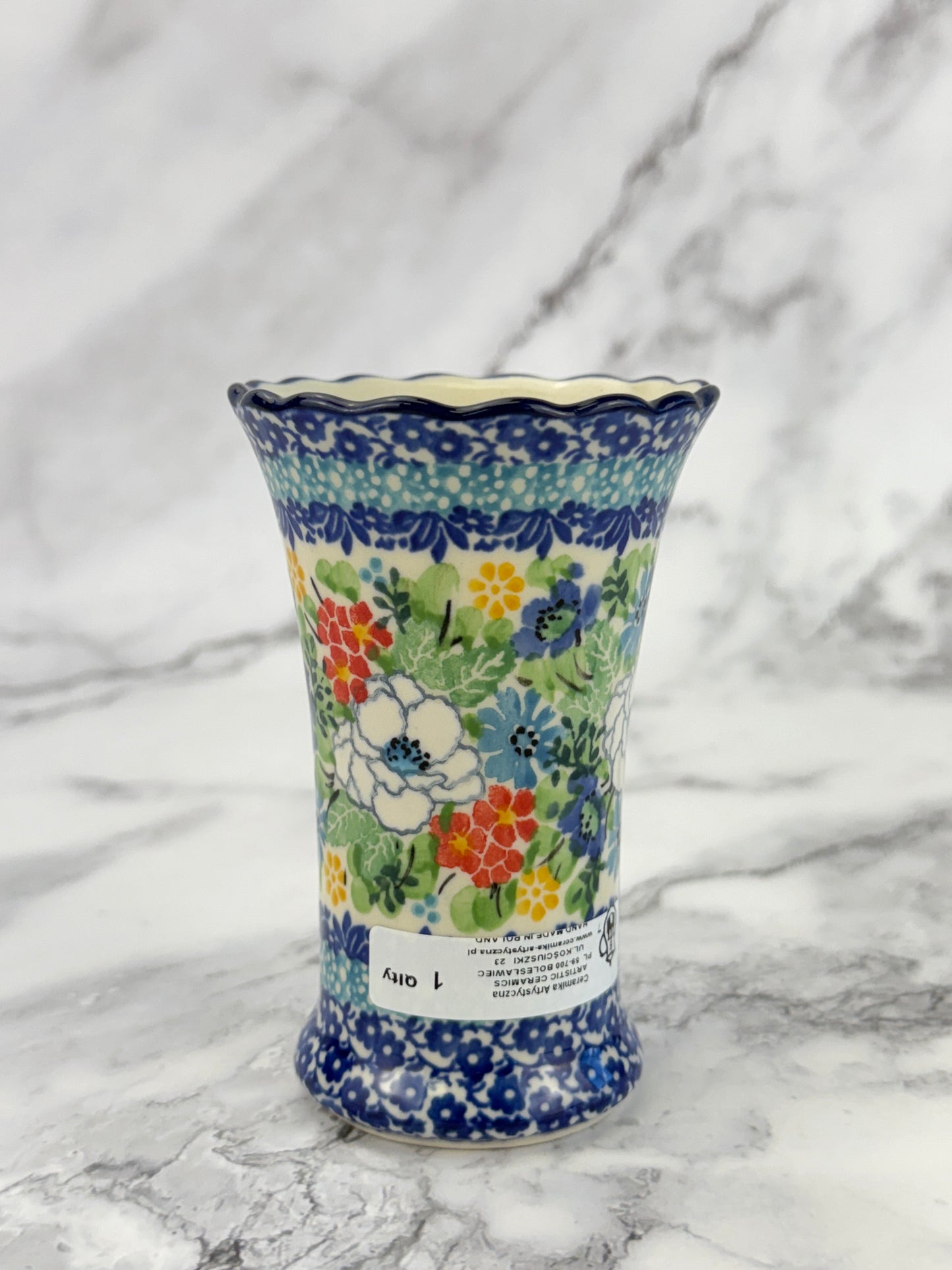 Ruffled Unikat Bud Vase - Shape 127 - Pattern U5155