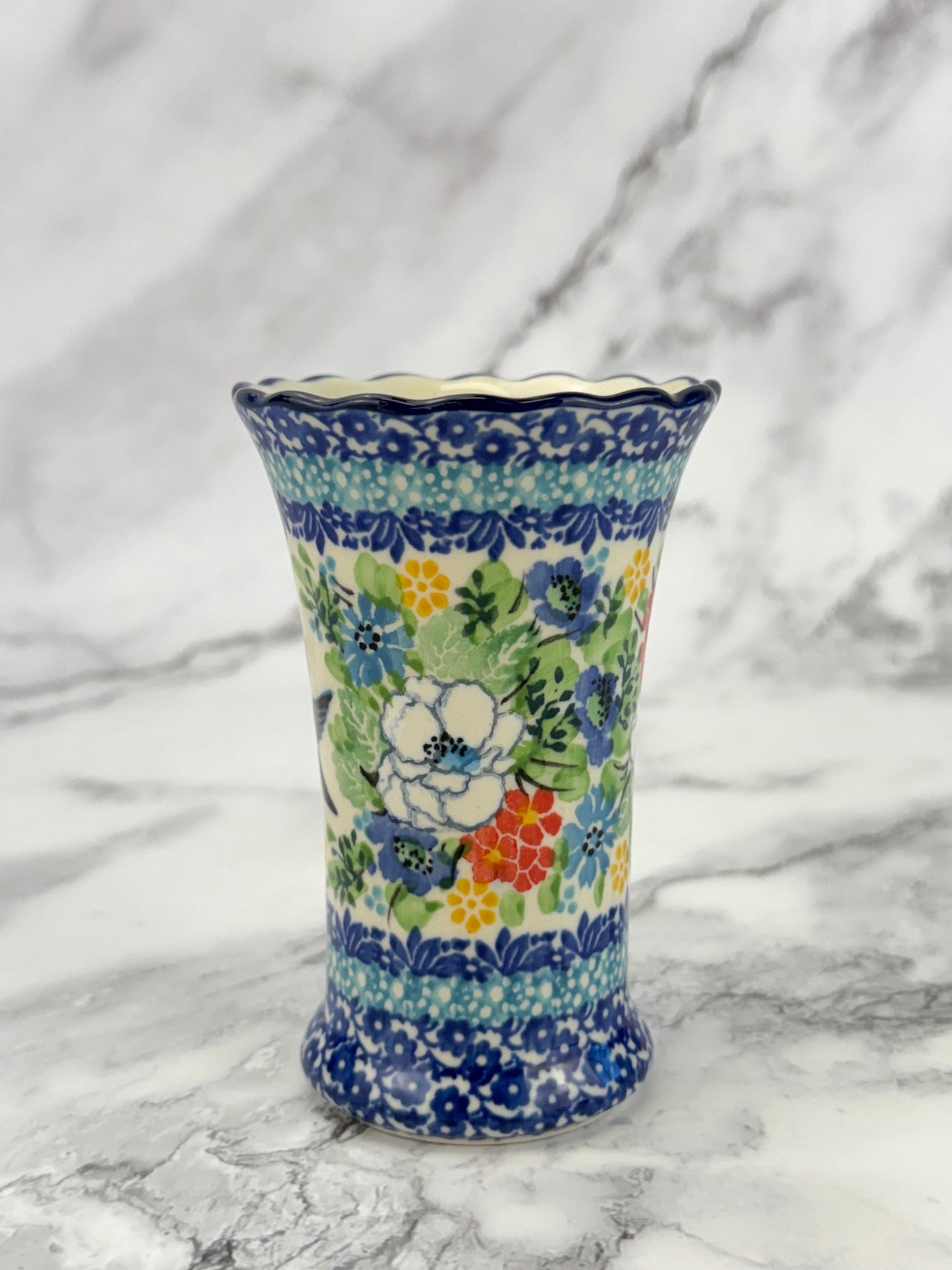 Ruffled Unikat Bud Vase - Shape 127 - Pattern U5155