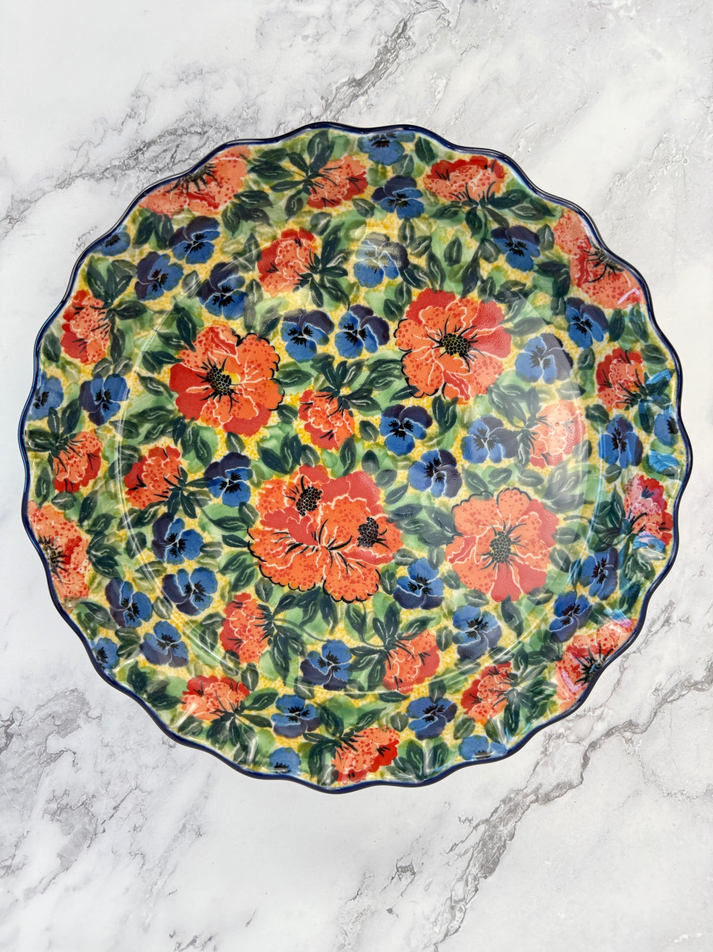 Ruffled Unikat Pie Plate / Round Baker - Shape 636 - Pattern U4704