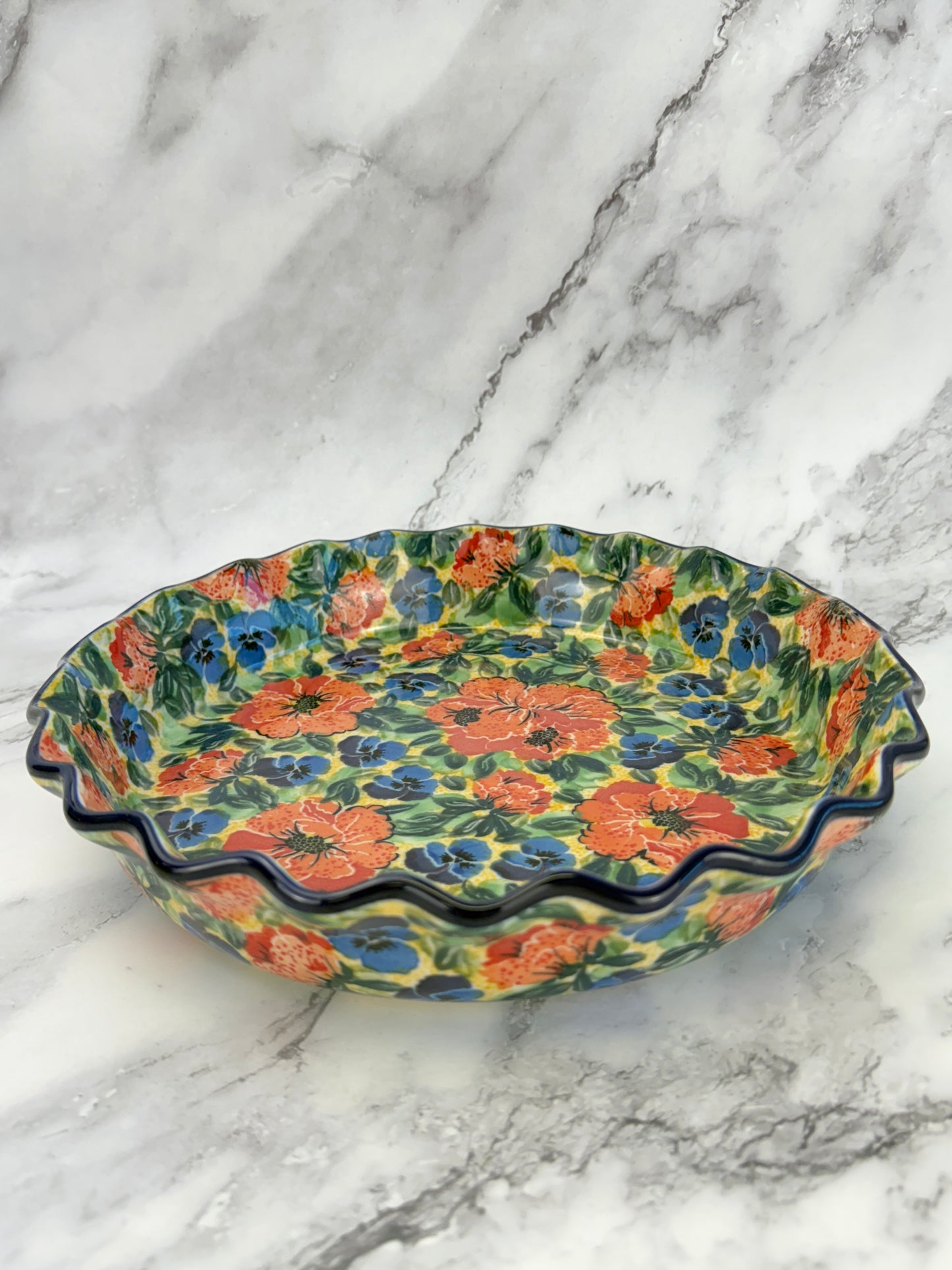 Ruffled Unikat Pie Plate / Round Baker - Shape 636 - Pattern U4704