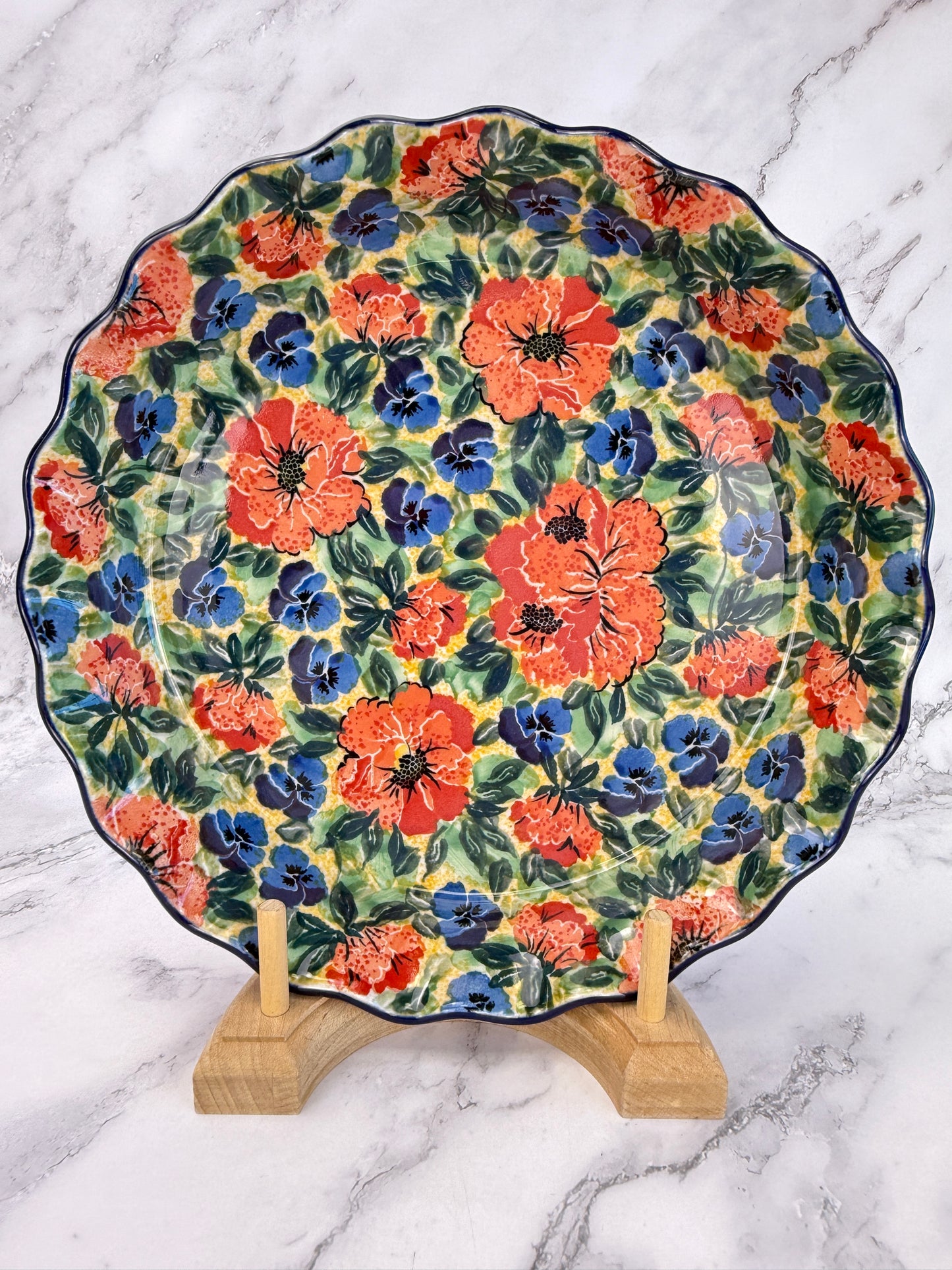 Ruffled Unikat Pie Plate / Round Baker - Shape 636 - Pattern U4704