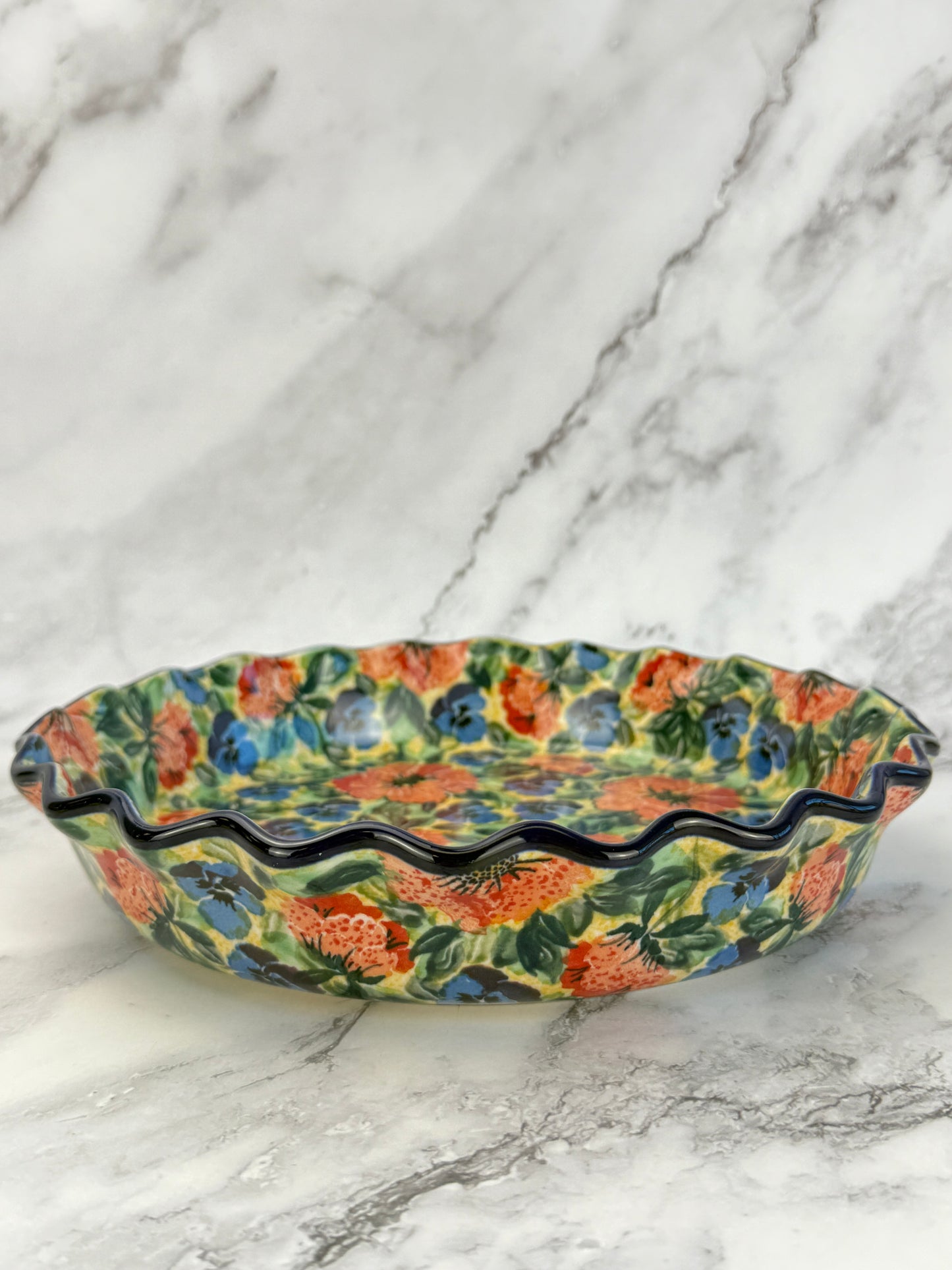 Ruffled Unikat Pie Plate / Round Baker - Shape 636 - Pattern U4704