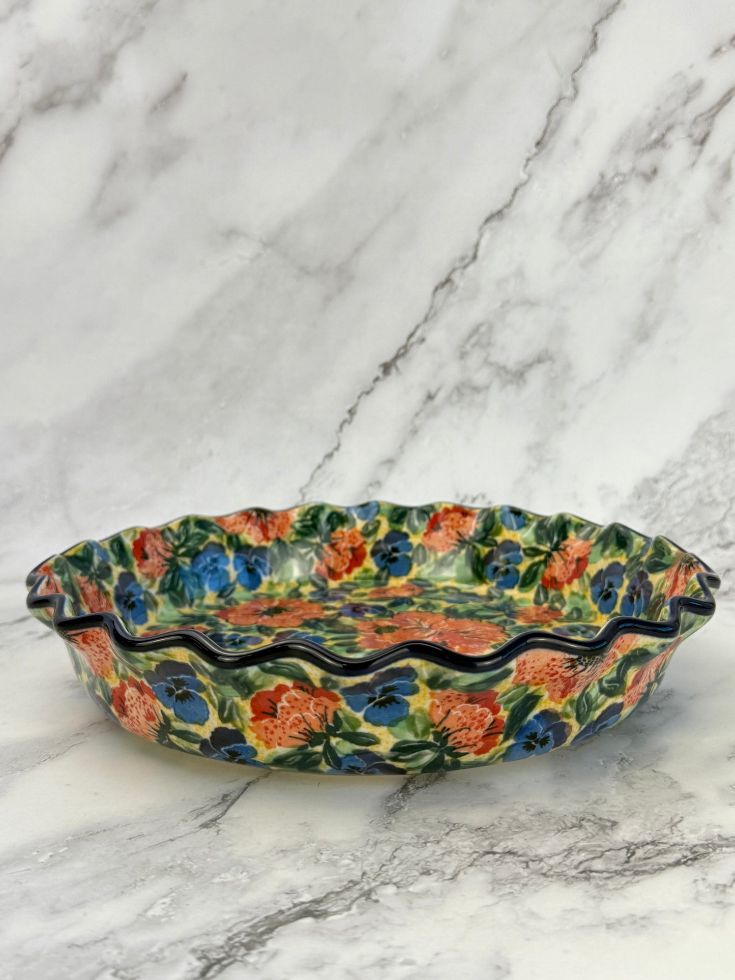 Ruffled Unikat Pie Plate / Round Baker - Shape 636 - Pattern U4704
